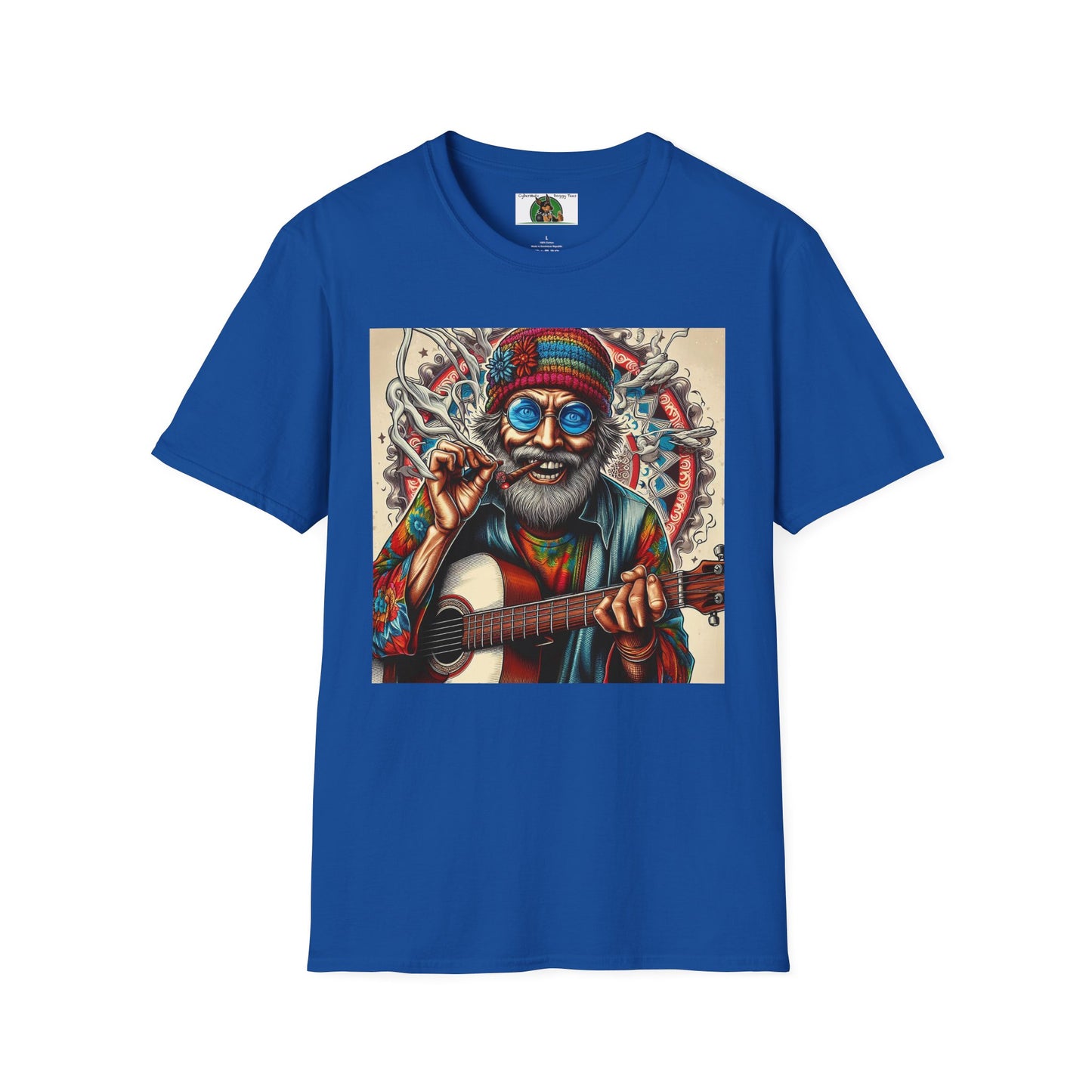 Wacky Old Hippie Dude T-Shirt Printify Royal S 