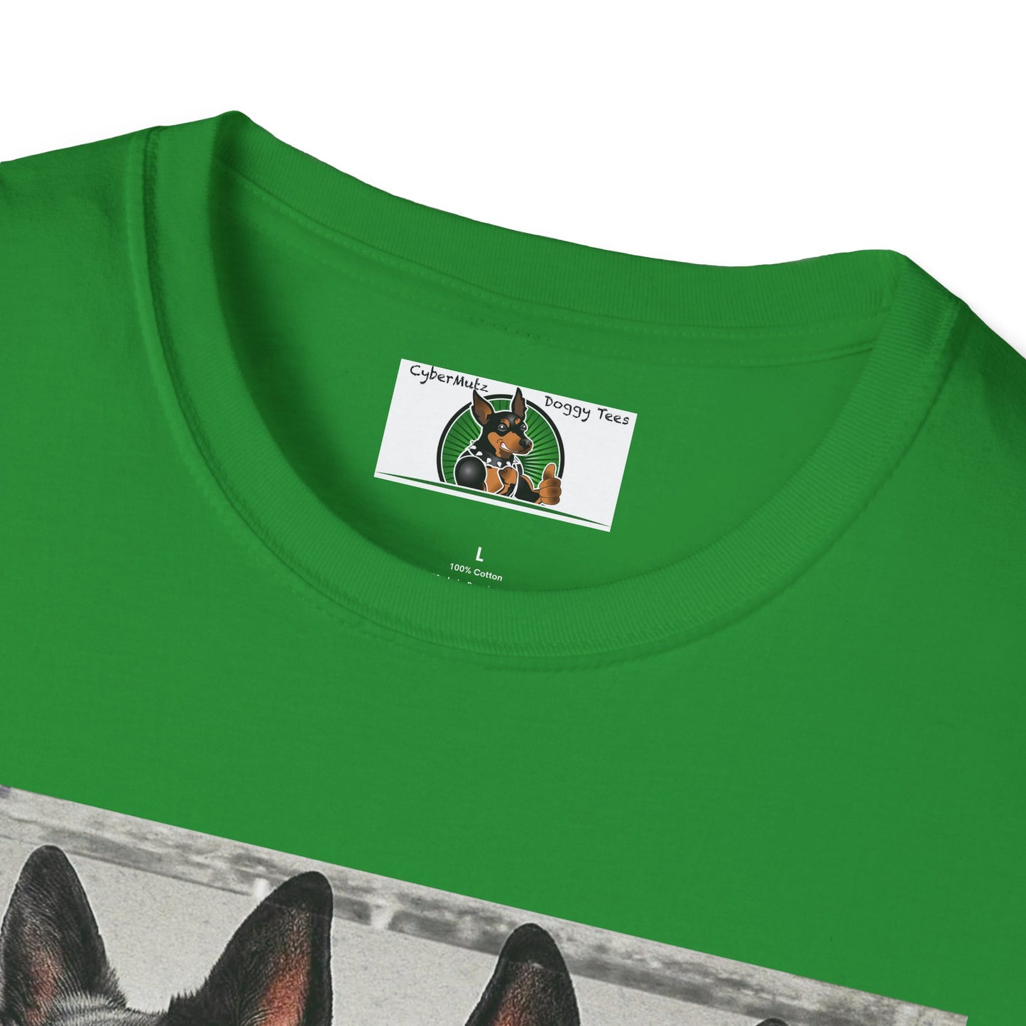 Muscle Twins Black German Shepherds Unisex Softstyle T-Shirt