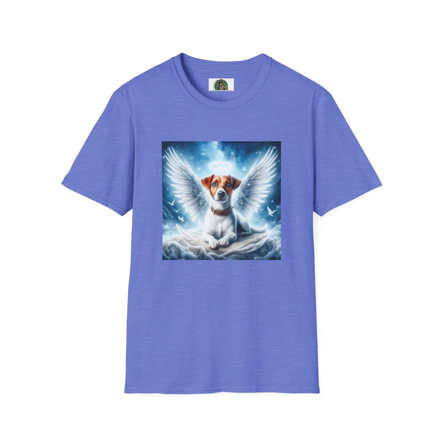 Jack Russell Angel T-Shirt Printify S Heather Royal