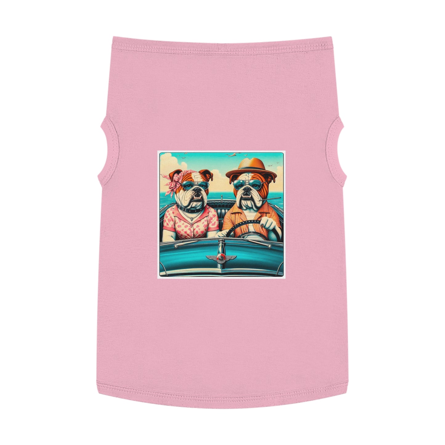 Wacky Pet Tank Top Bulldog vacationing couple t shirt Pets Printify XL Pink