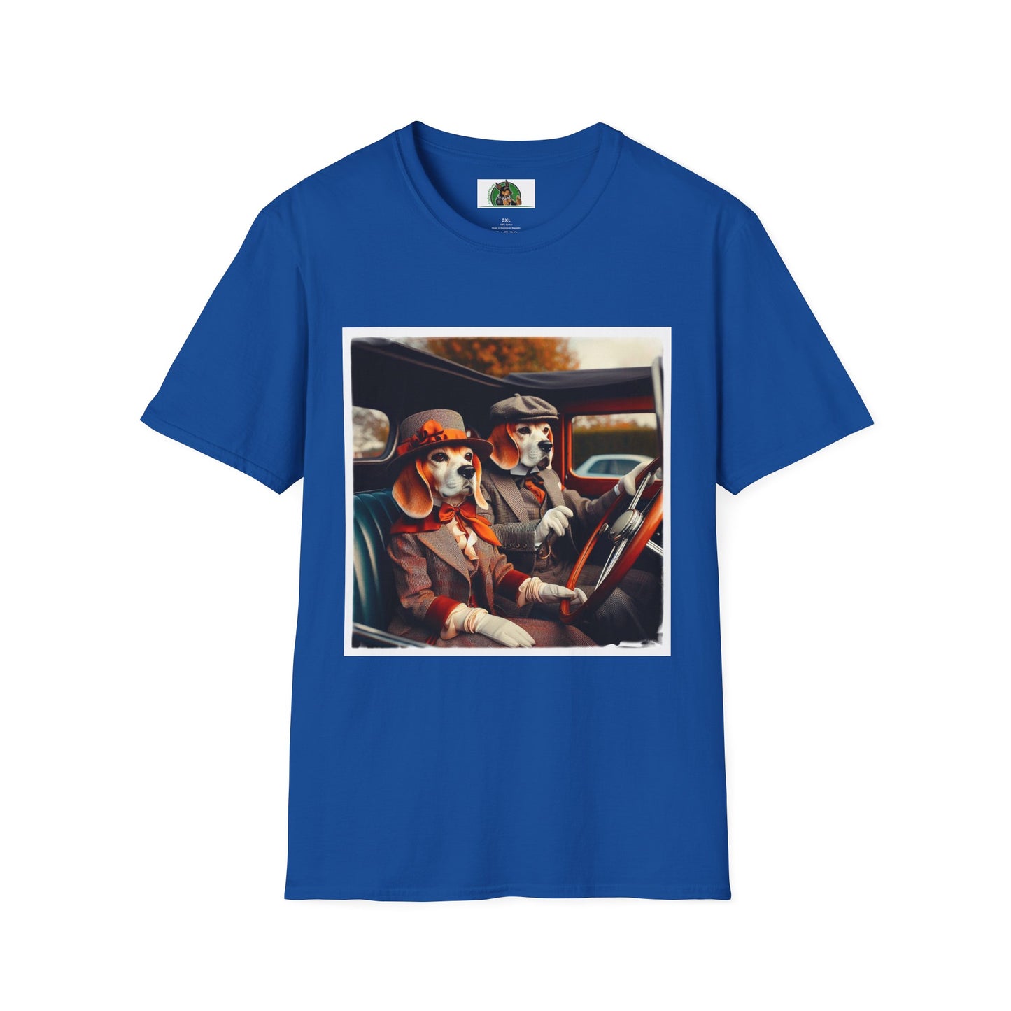 Wacky Beagle Old Time Couple T-Shirt Printify XS Royal 