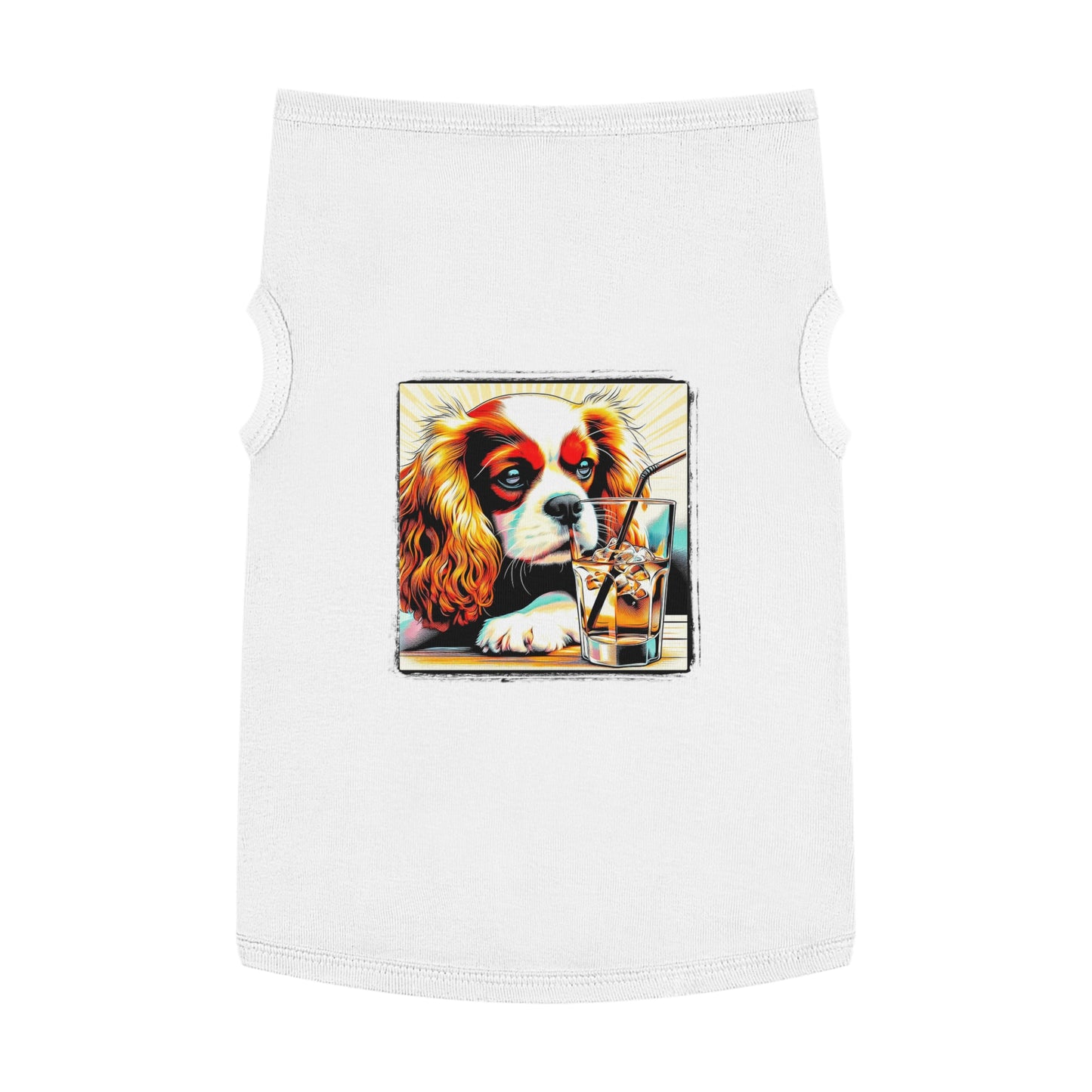 Pet Tank Top Cavalier King Charles Spaniel Pets Printify XL White