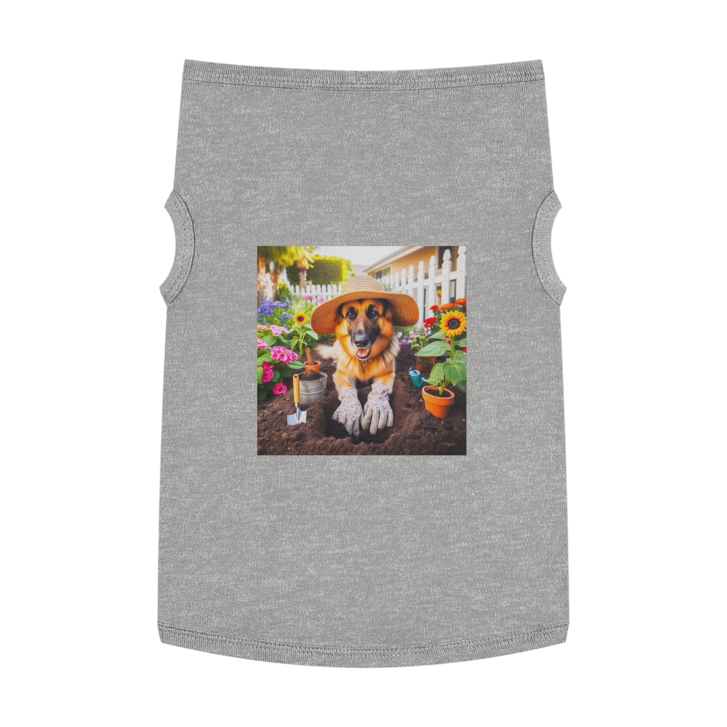 Pet Tank Top German Shepherd Pets Printify XL Heather