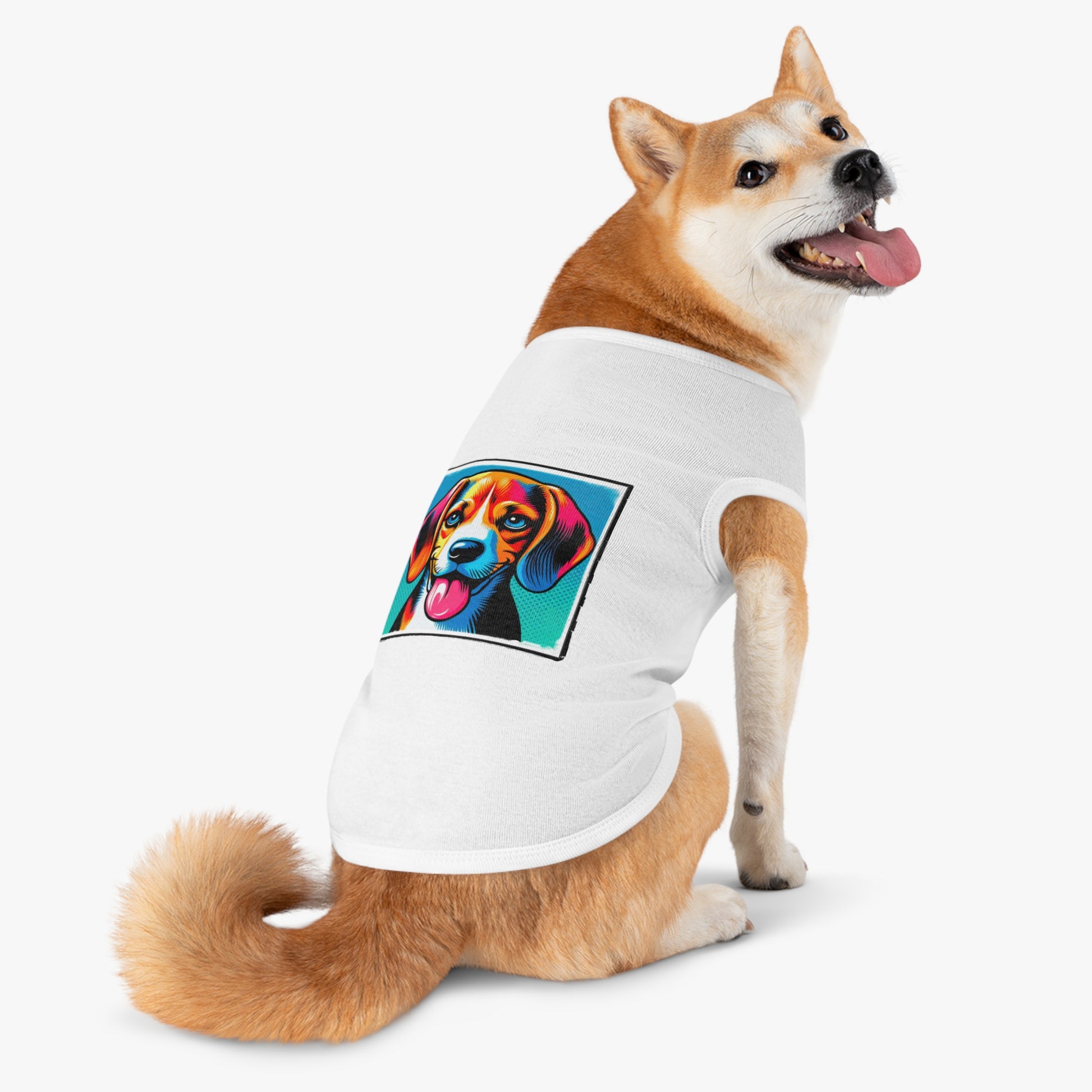 Pet Tank Top Beagle Pop Art Pets Printify   