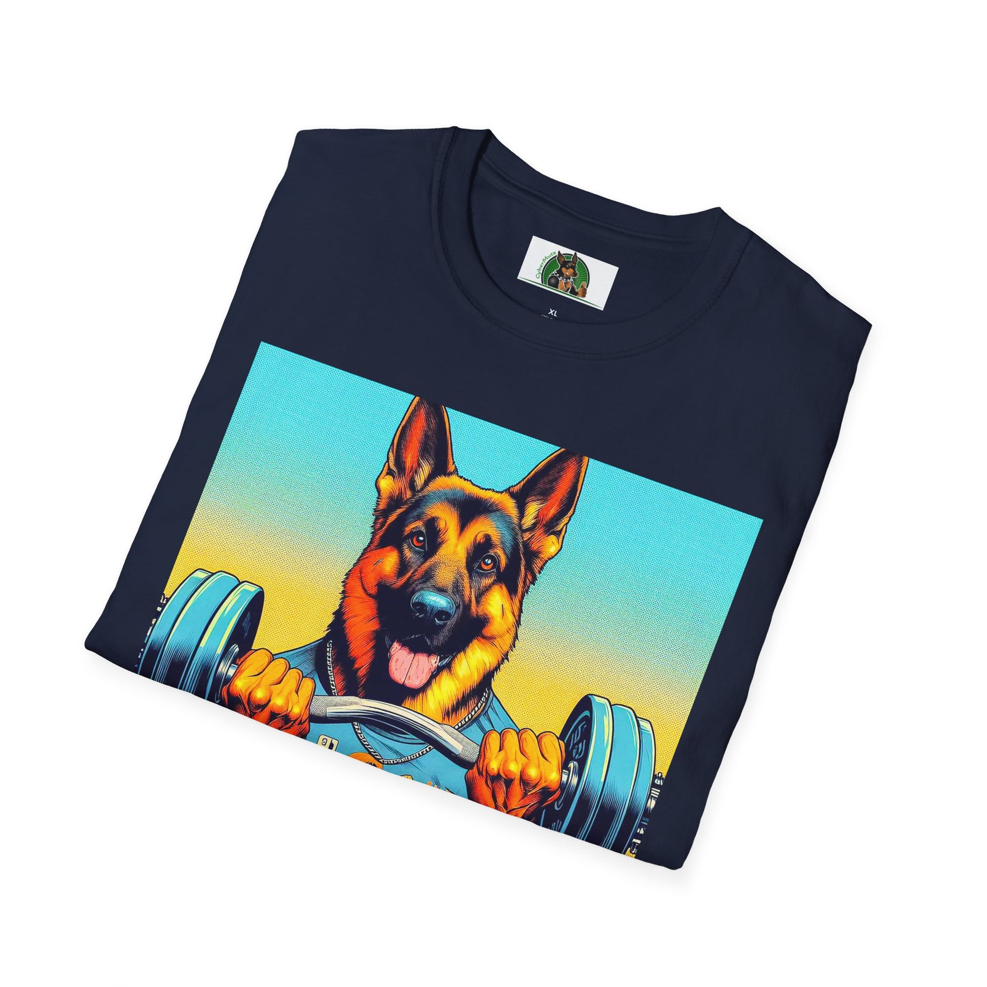 German Shepherd working out T-Shirt Printify