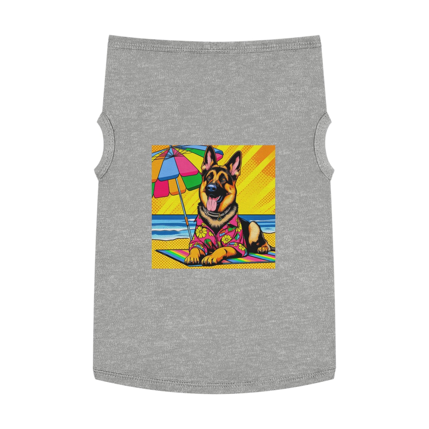 Pet Tank Top German Shepherd vacation Pets Printify XL Heather