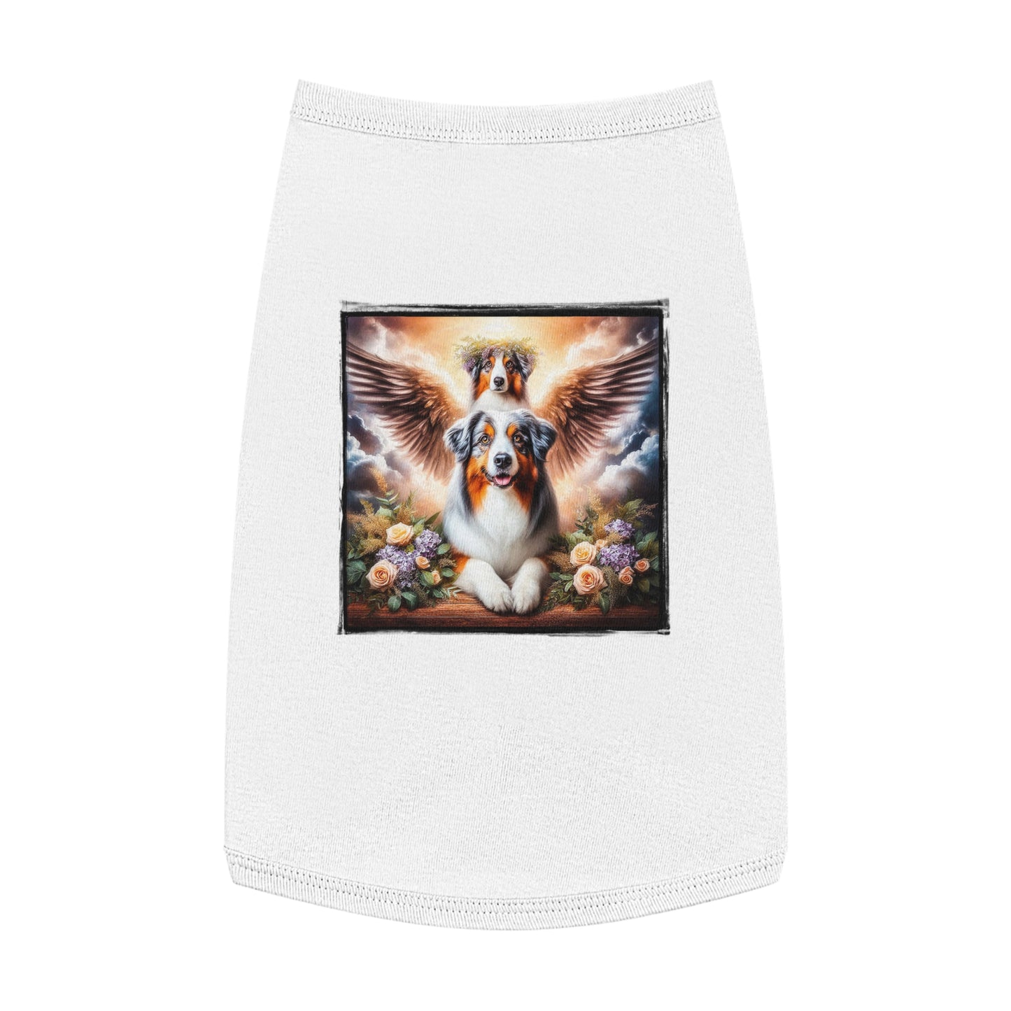 Pet Tank Top Australian Shepherd Pets Printify L White 