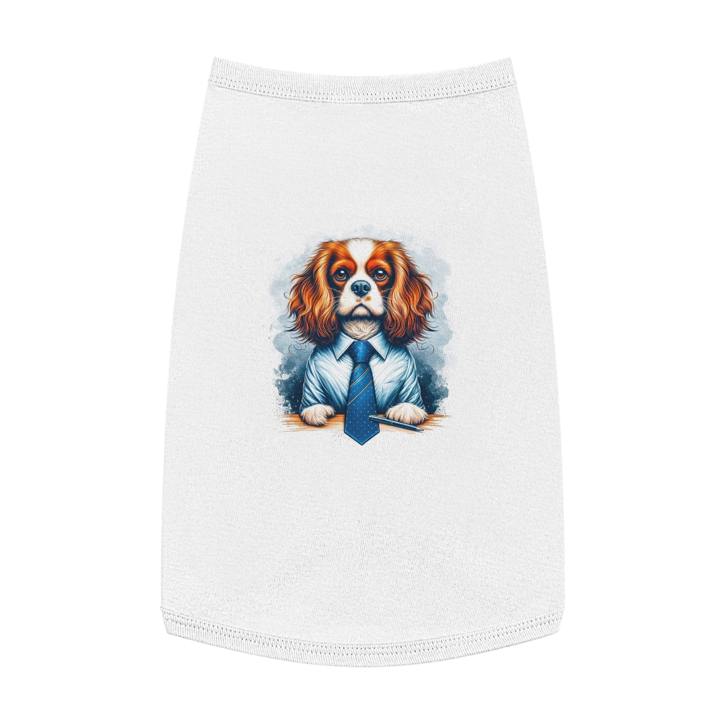 Pet Tank Top Cavalier King Charles Spaniel Pets Printify L White 