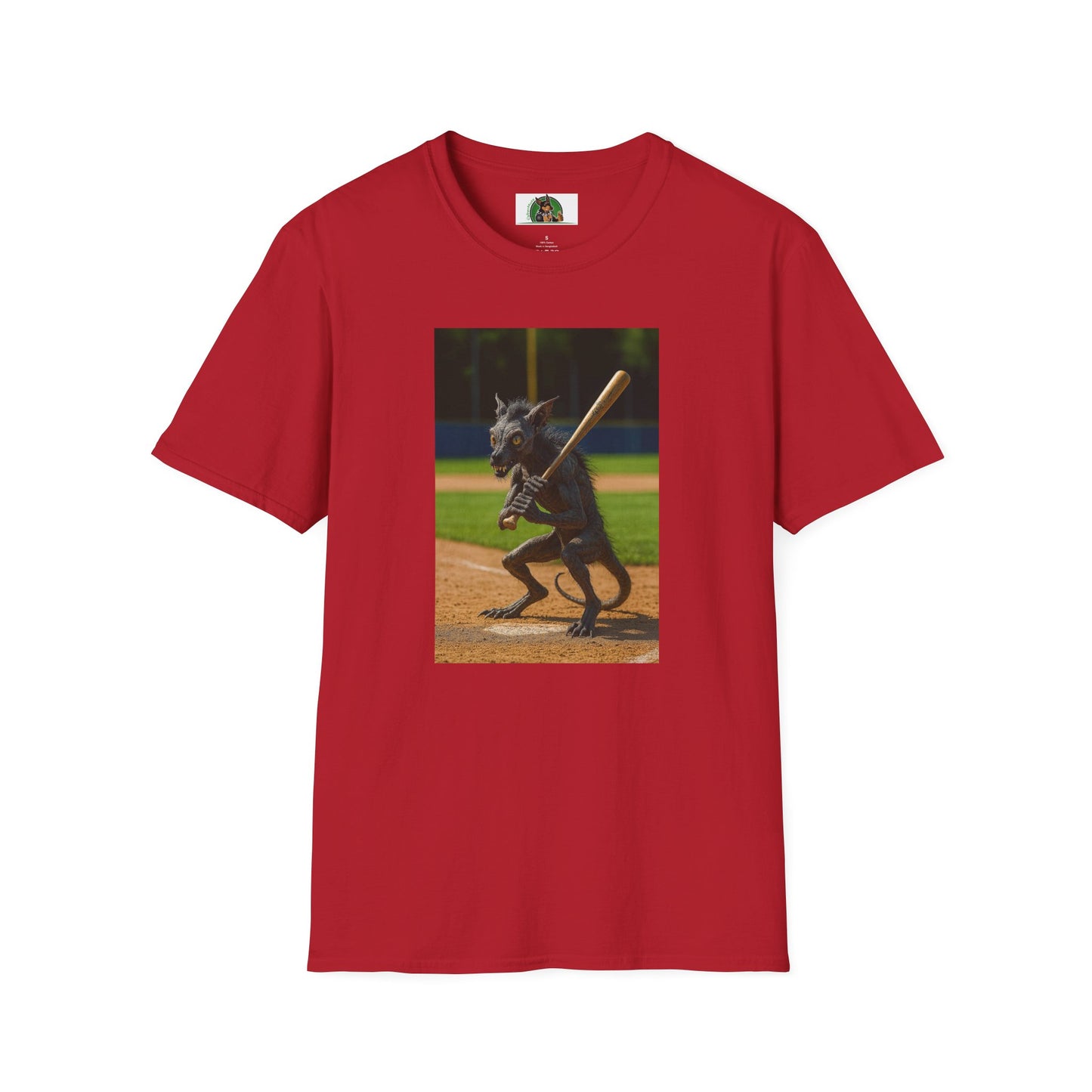 Sports Chupacabra Baseball Tee T-Shirt Printify Cherry Red S