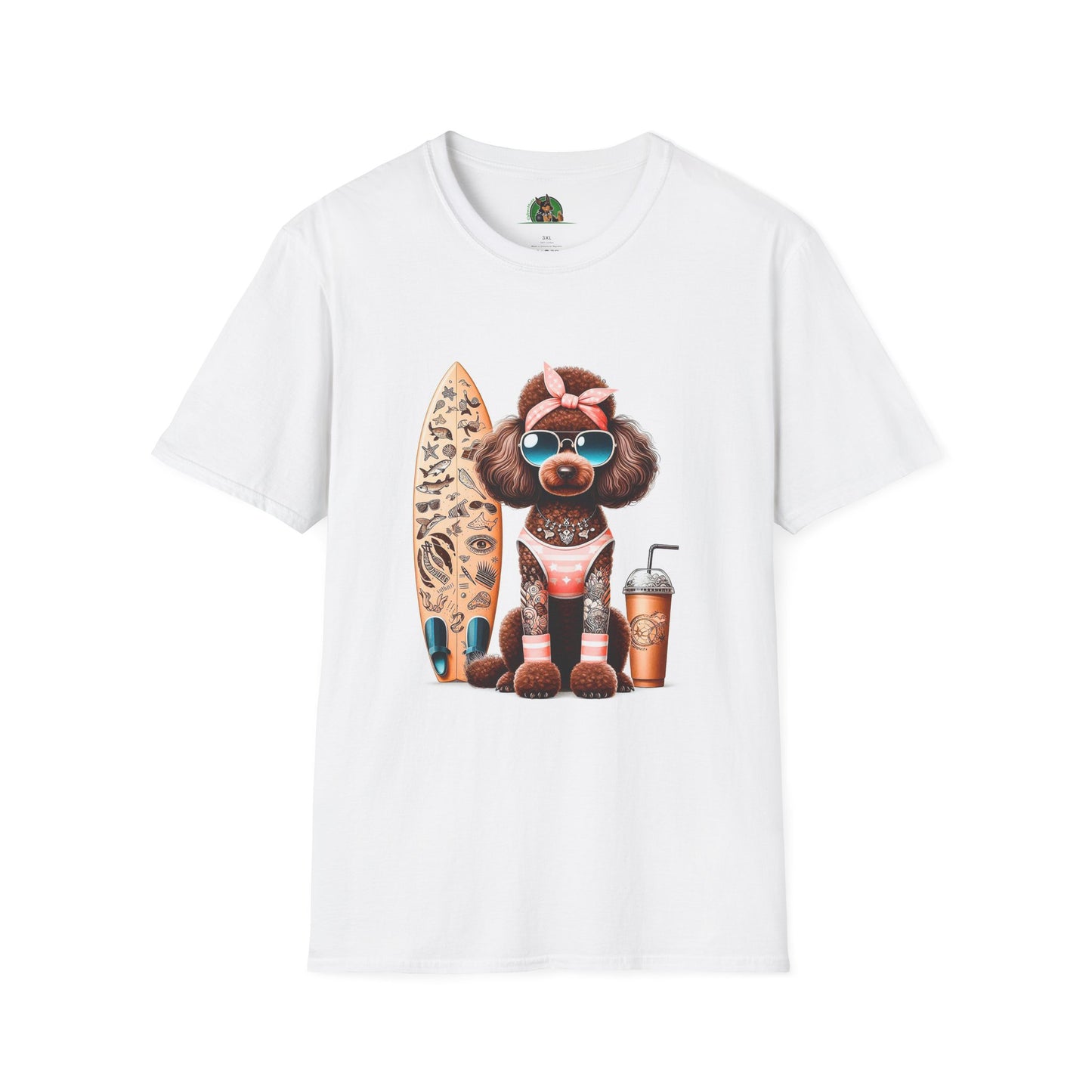 Poodle T-Shirt Printify XS White