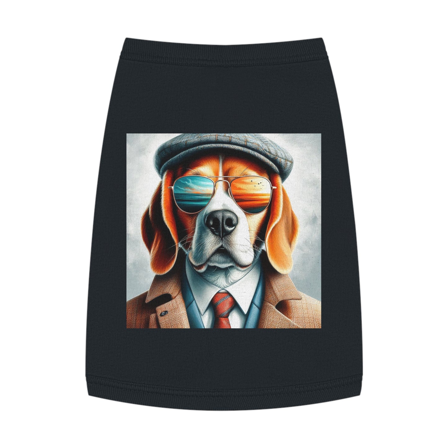 Pet Tank Top Beagle Classy Suit Pets Printify   