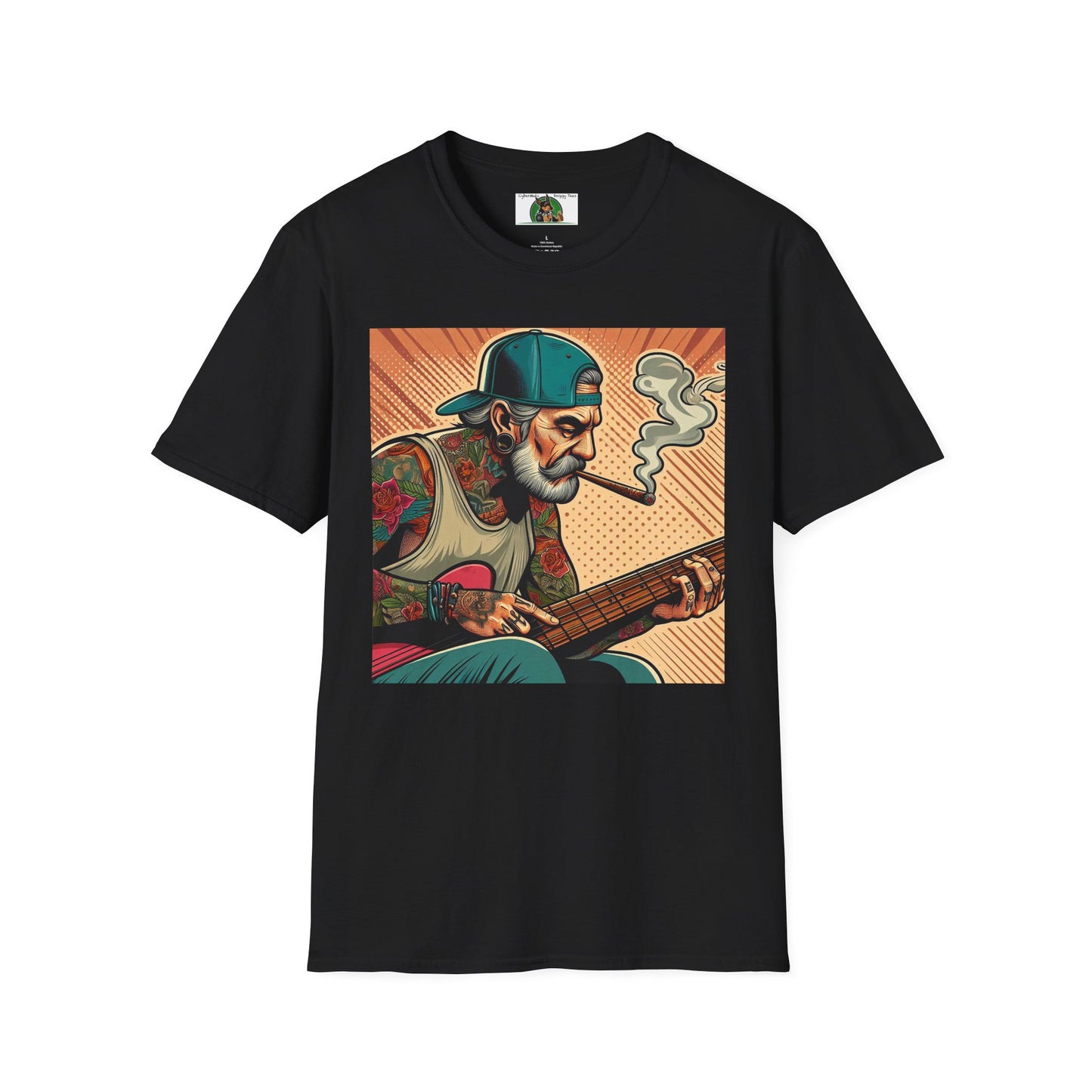 Wacky Guitar Dude T-Shirt Printify Black S 