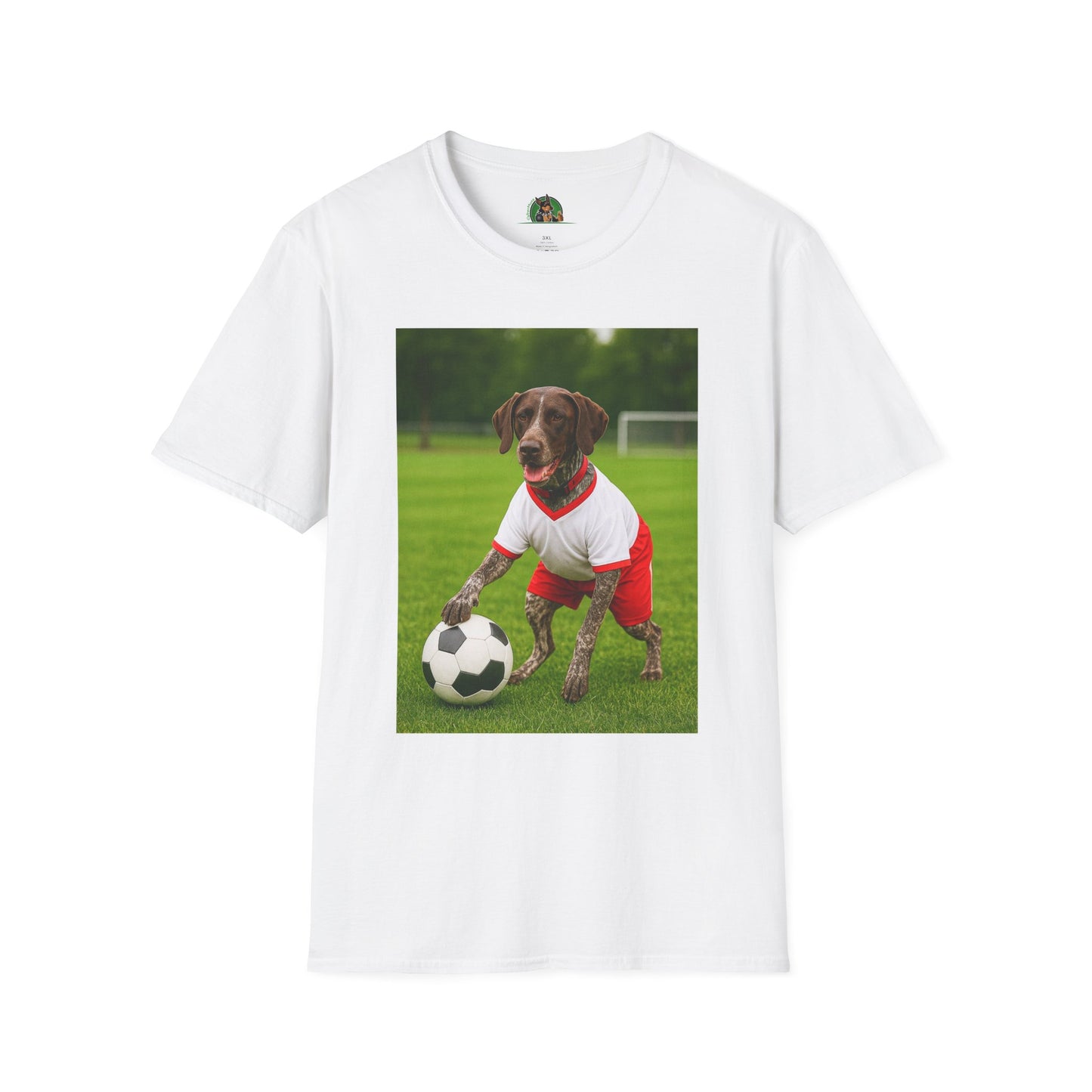 Soccer Sports German Shorthair T-Shirt T-Shirt Printify White XS