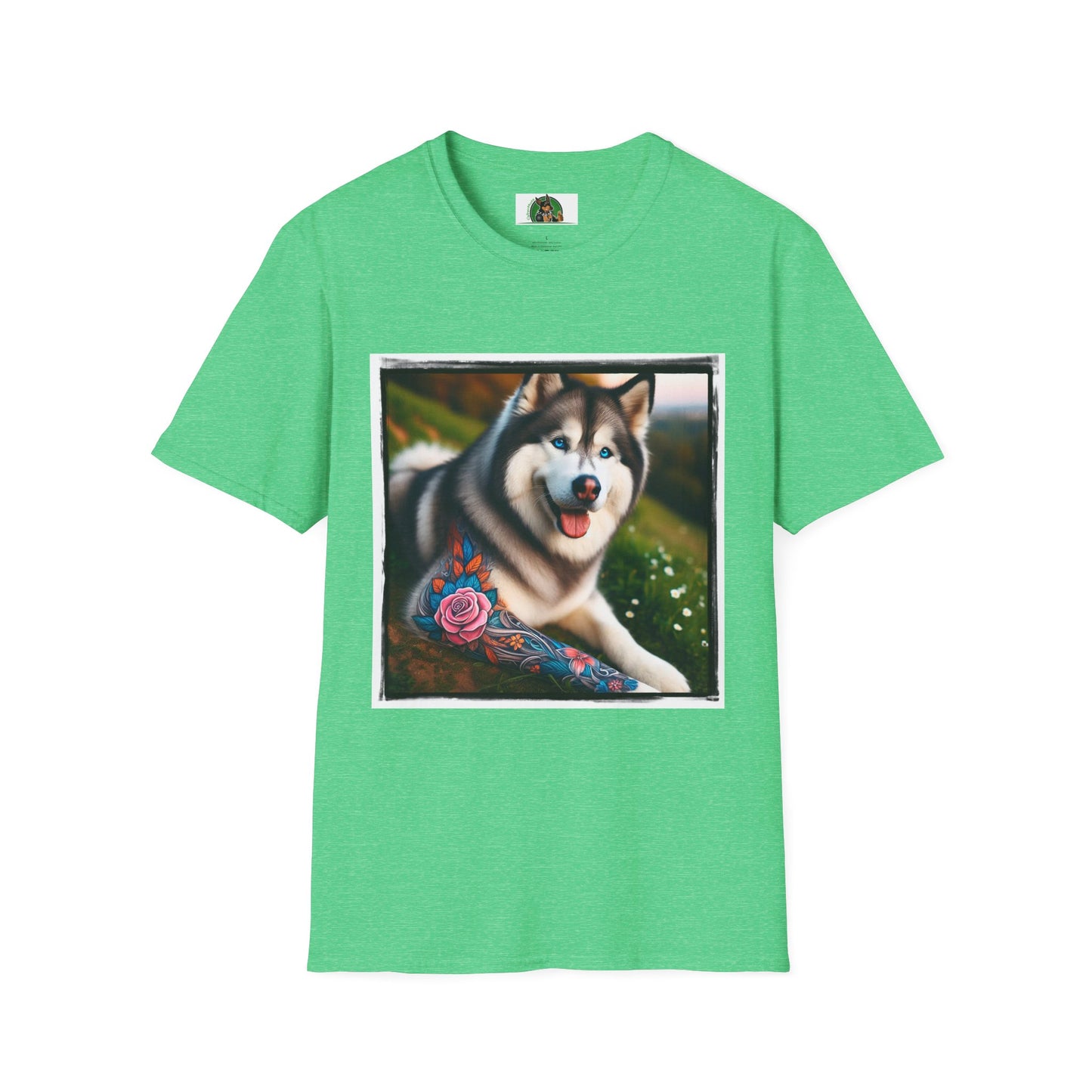 Husky T-Shirt Printify S Heather Irish Green 