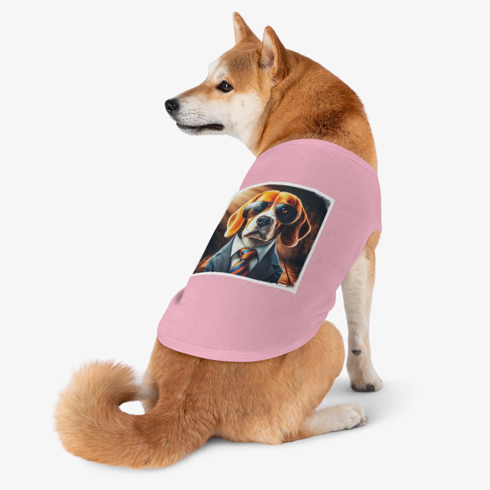 Pet Tank Top Beagle In Suit Pets Printify   