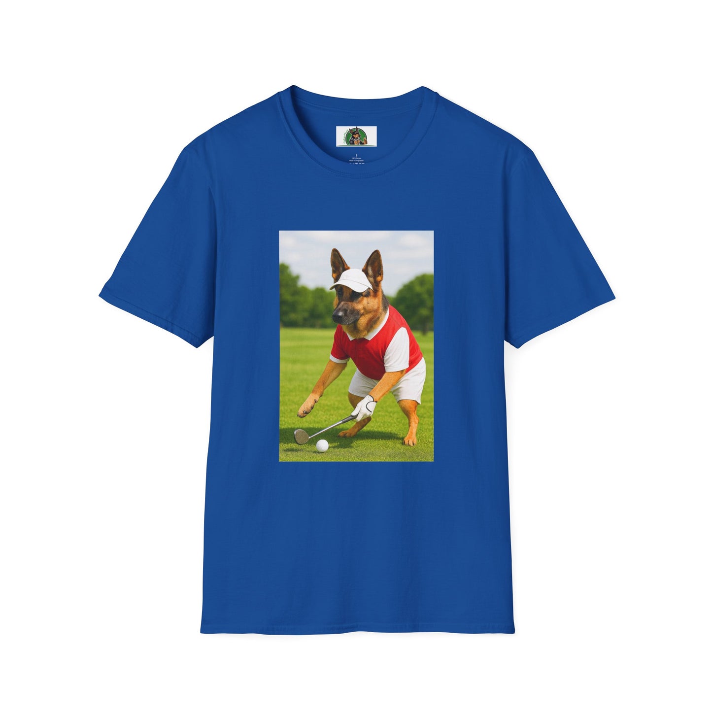 Sports German Shepherd Golf T-Shirt T-Shirt Printify Royal XS