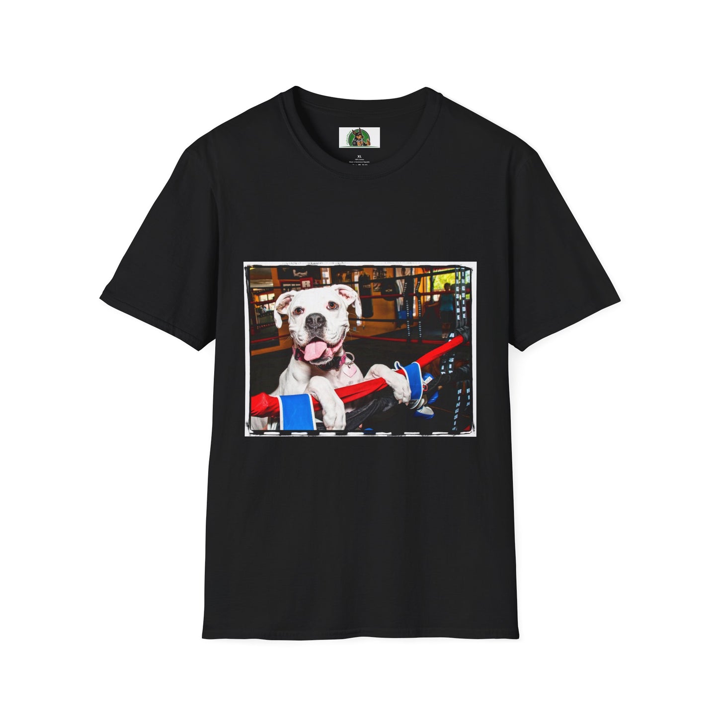 Boxer Dog In Boxing Ring Shirt T-Shirt Printify XS Black 