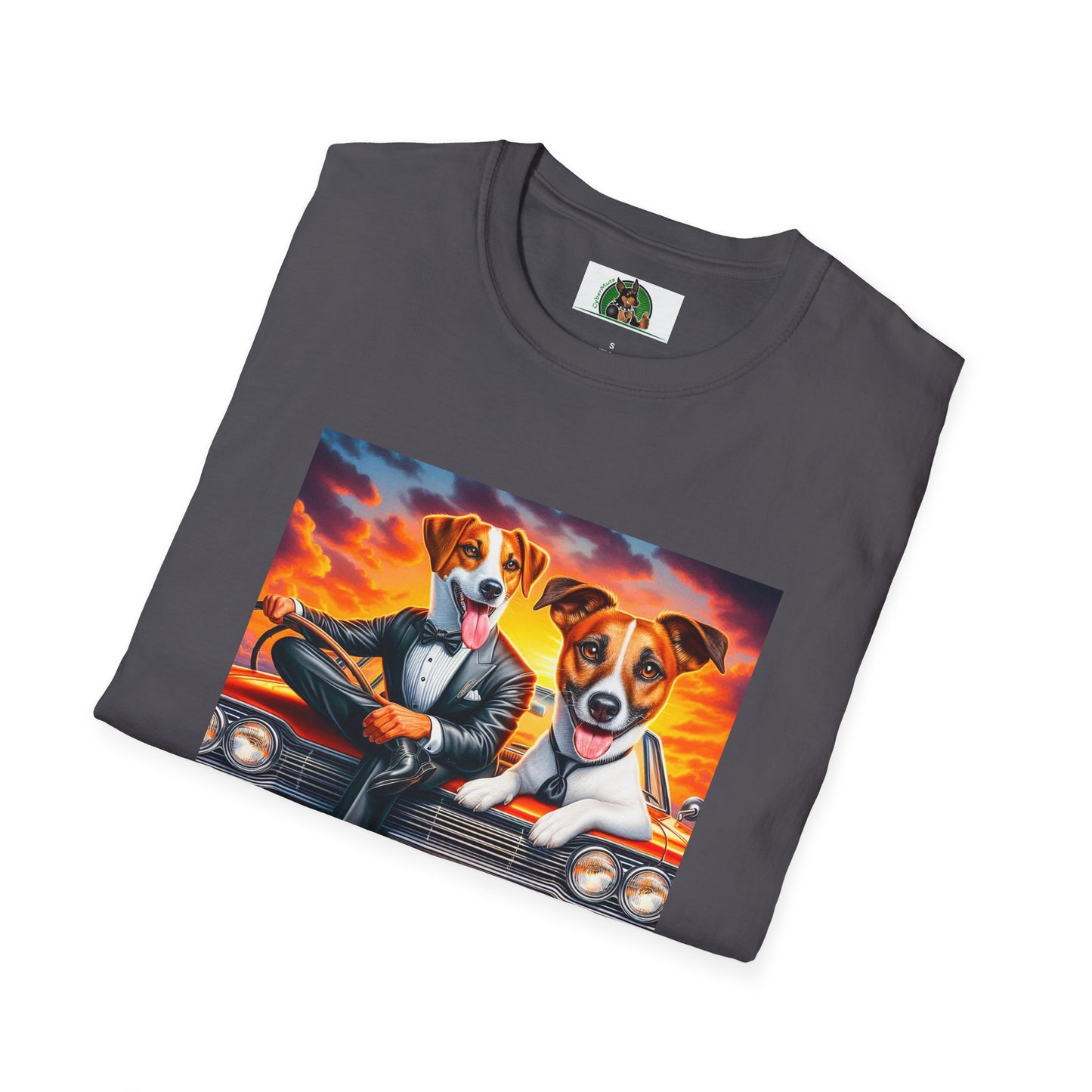 Wacky Jack Russell Cool Driver T-Shirt Printify