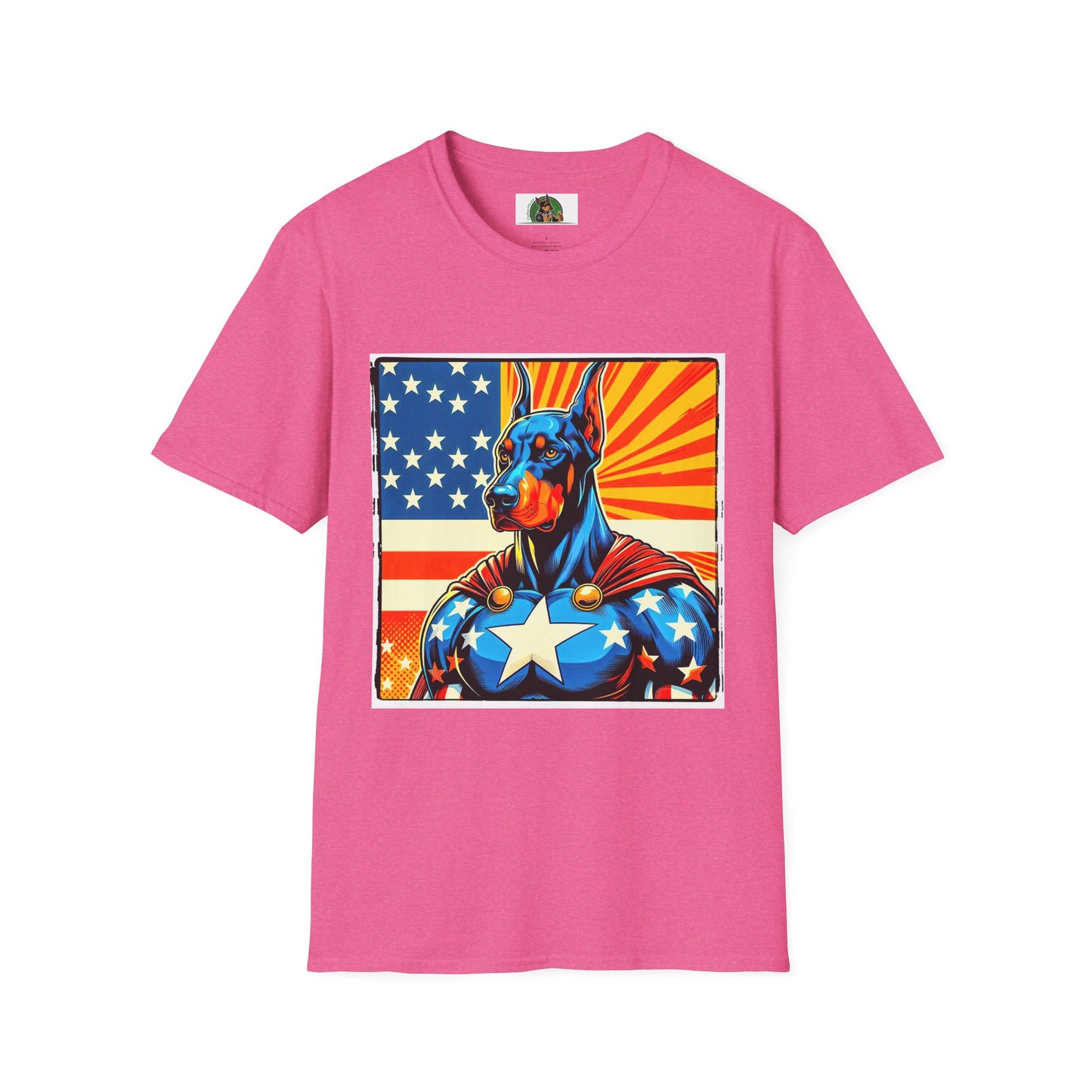 Doberman T-Shirt Printify S Heather Heliconia