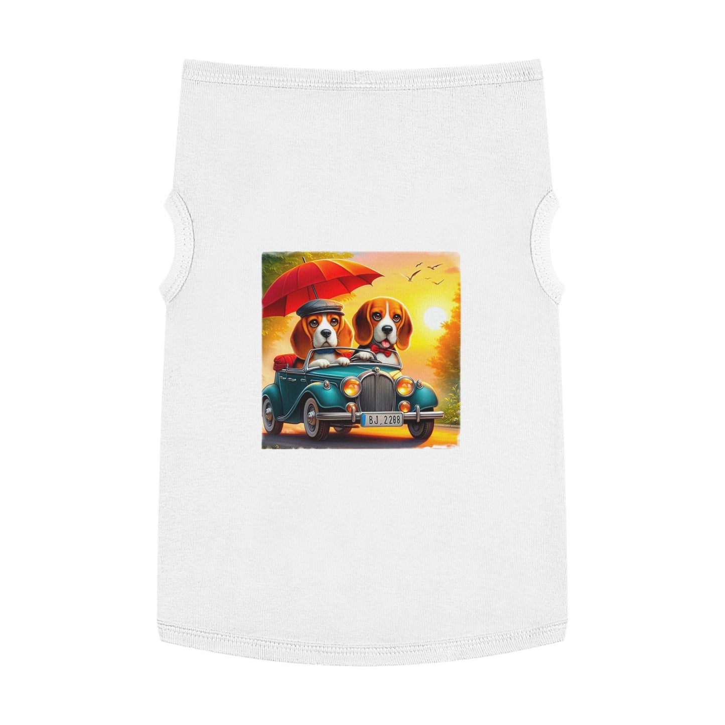 Pet Tank Top Wacky Beagle Dogs In Tiny Car Pets Printify   