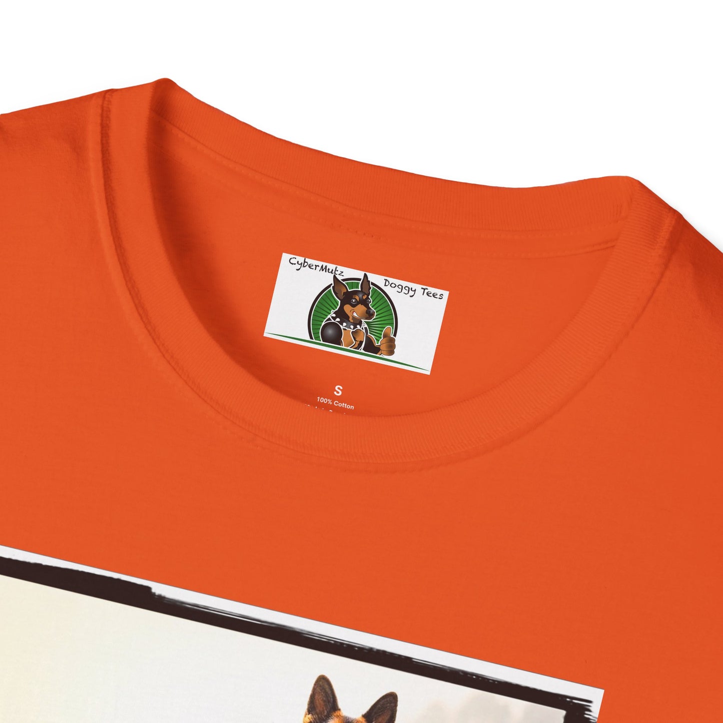 Road Bike German Shepherd Unisex Softstyle T-Shirt