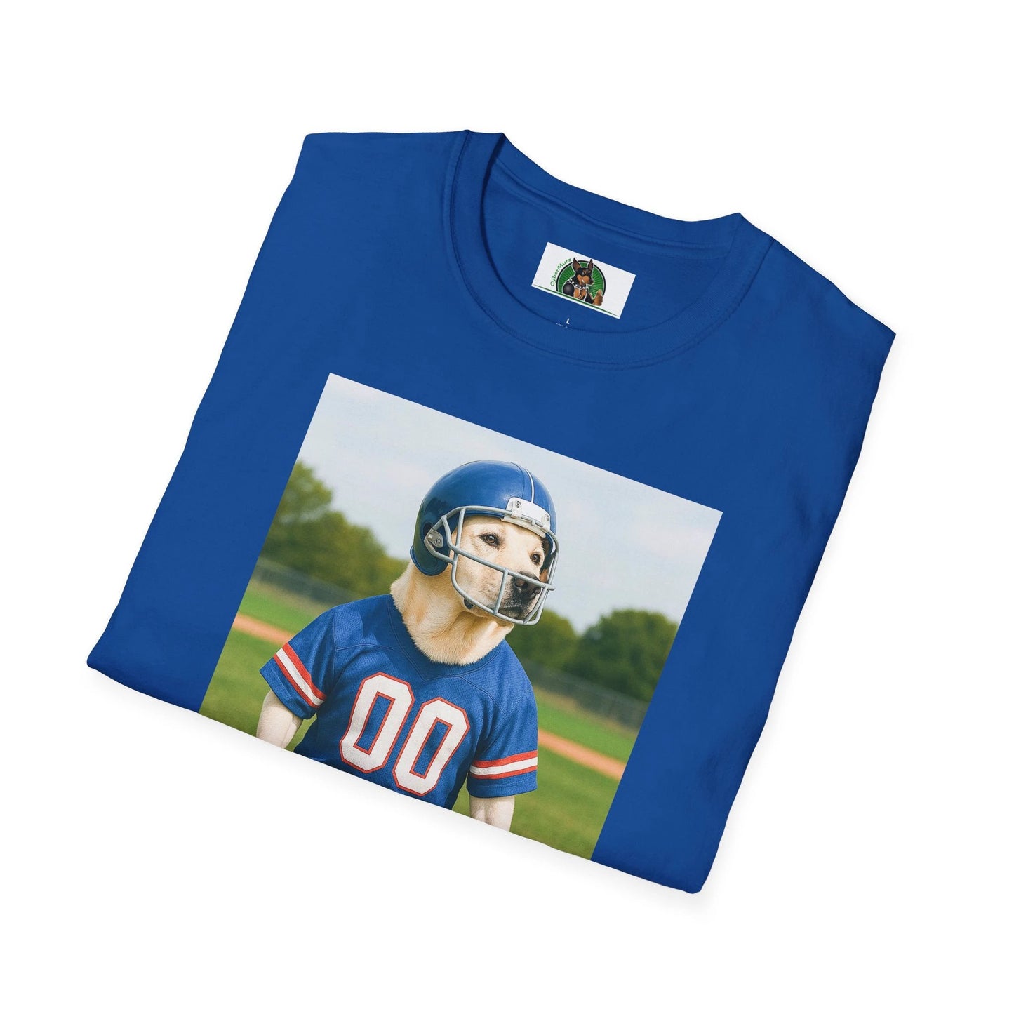Labrador Retriever Football T-Shirt — Sports Dog Tee for Dog Lovers T-Shirt Printify