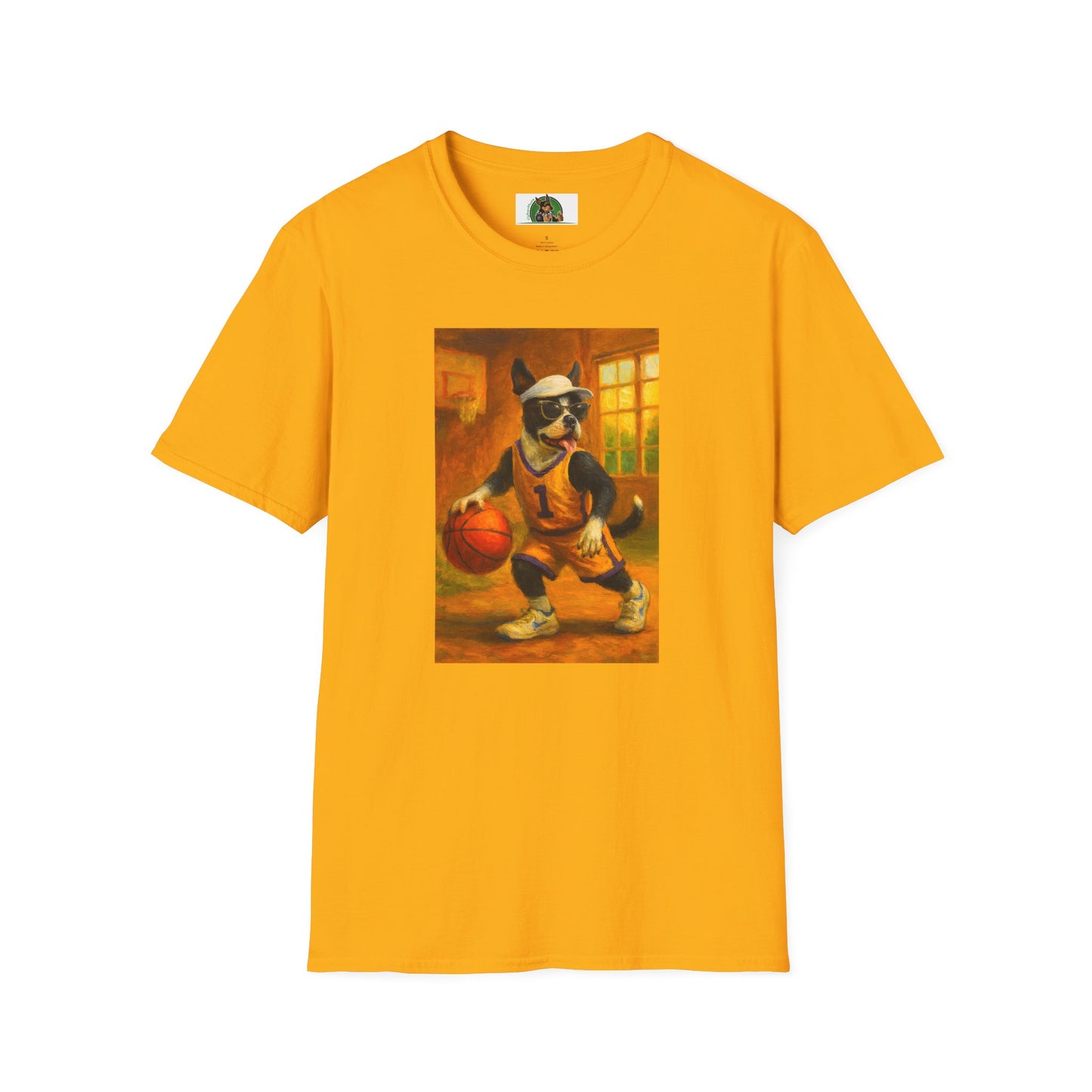 Sports Beagle Basketball T-Shirt T-Shirt Printify Gold S