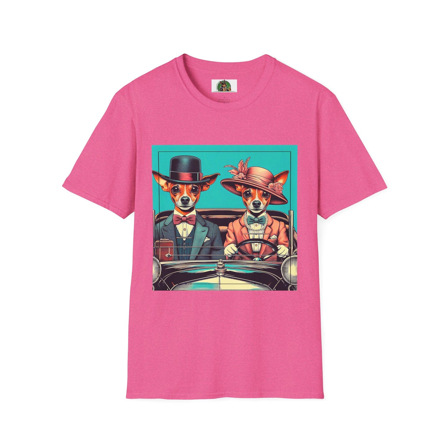 Wacky Min Pin T-Shirt 30s couple T-Shirt Printify S Heather Heliconia