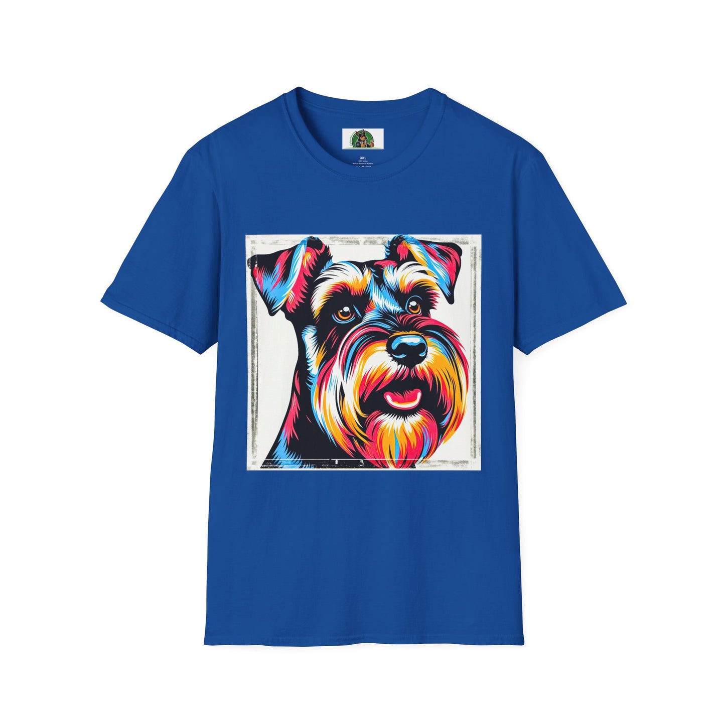 Schnauzer T-Shirt with Miniature Schnauzer Design T-Shirt Printify XS Royal 