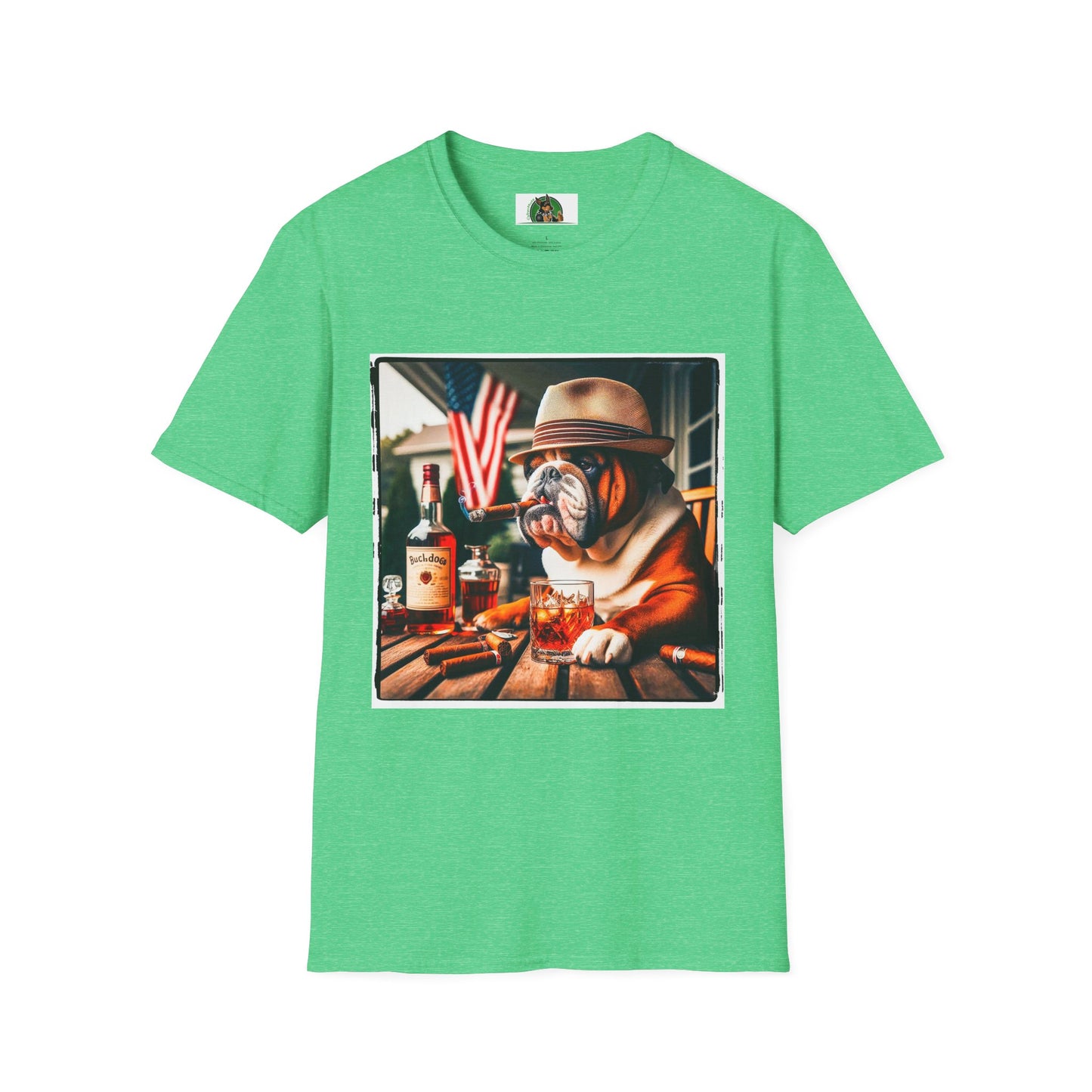 Bulldog T-Shirt Printify S Heather Irish Green