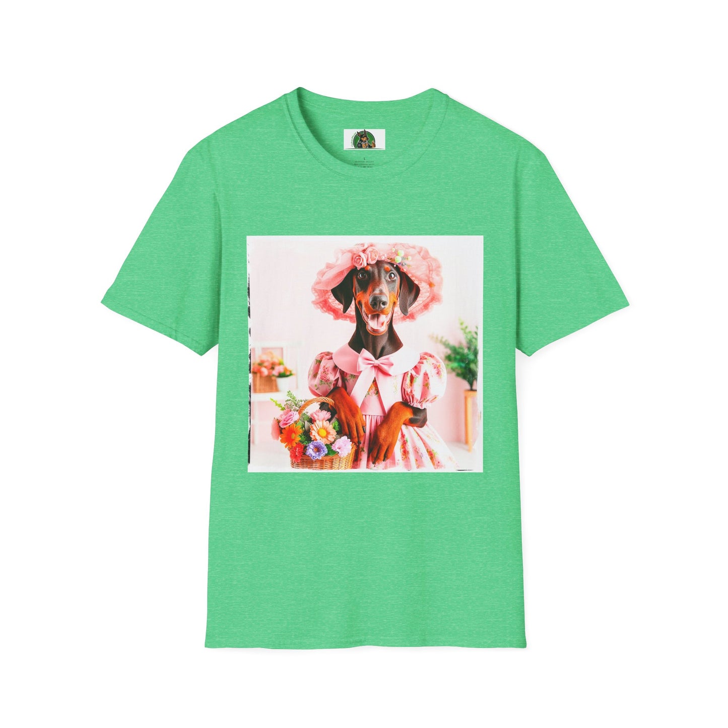 Doberman T-Shirt Printify S Heather Irish Green