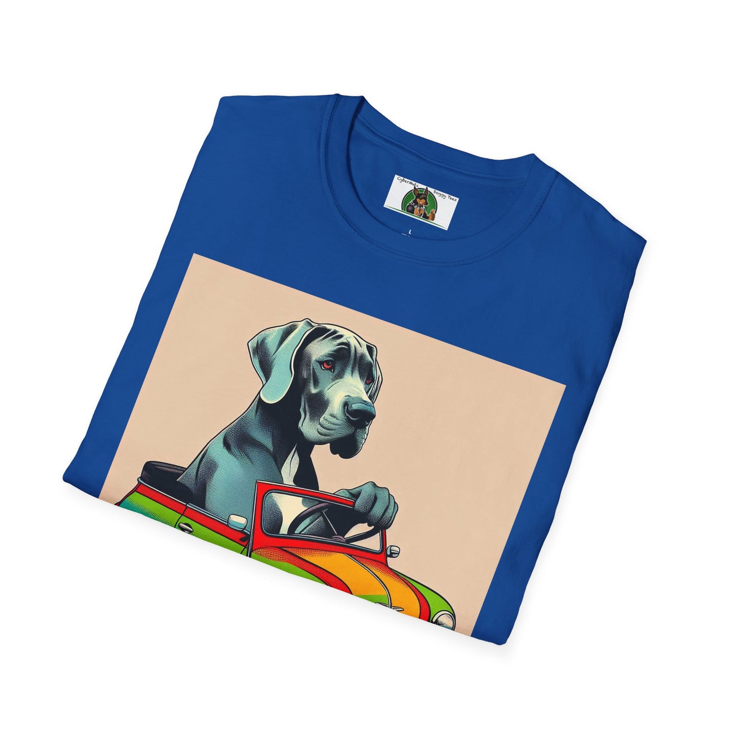 Labrador in a Wacky Little Car T-Shirt Printify   