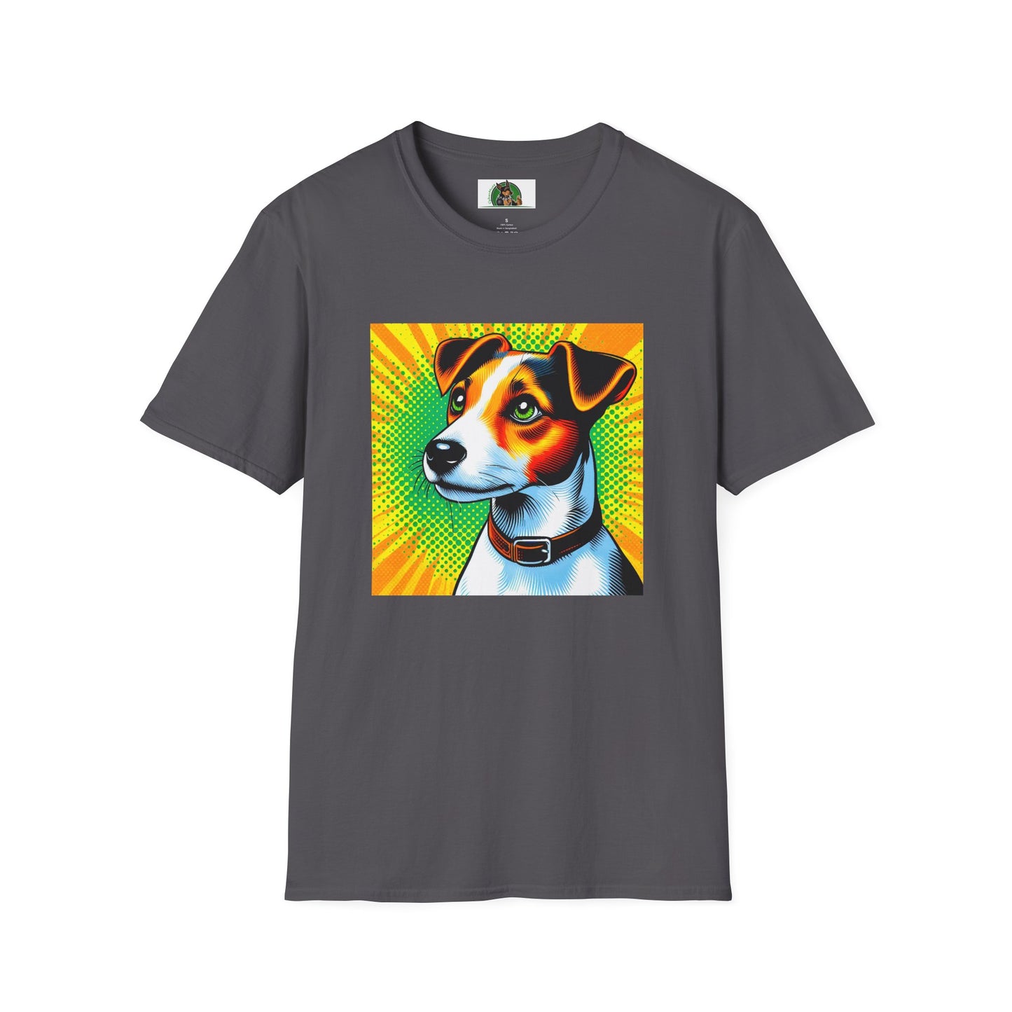 Jack Russell Pop Art T-Shirt Printify S Charcoal