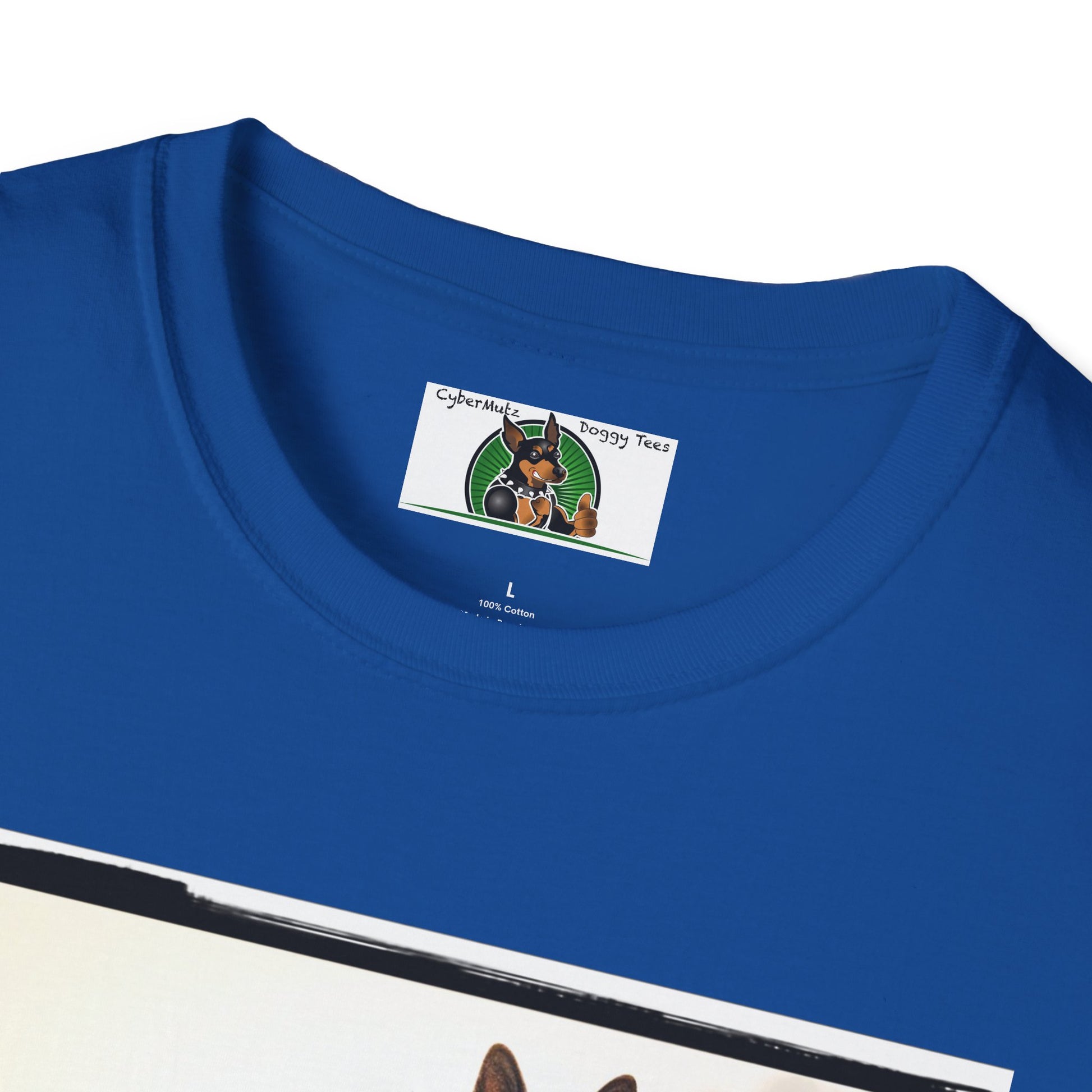 Road Bike German Shepherd Unisex Softstyle T-Shirt T-Shirt Printify