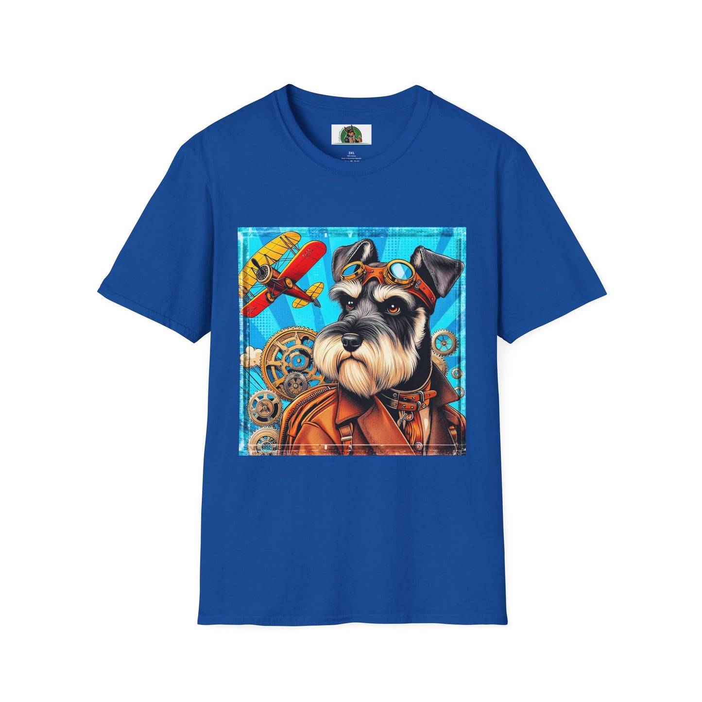 Schnauzer T-Shirt with Miniature Schnauzer Design T-Shirt Printify XS Royal 