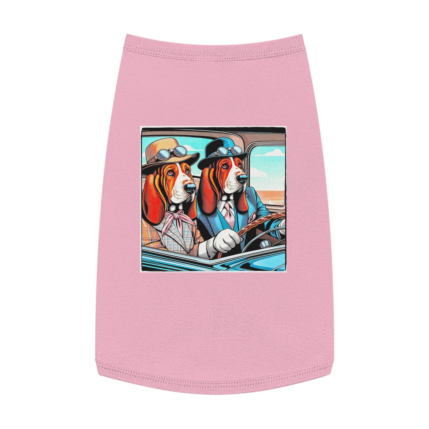 Pet Tank Top Wacky Basset Hound Pets Printify L Pink 