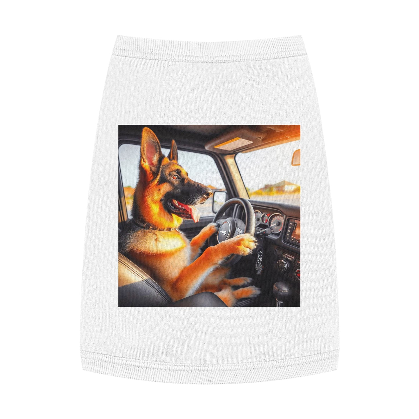 Pet Tank Top German Shepherd Pets Printify M White 