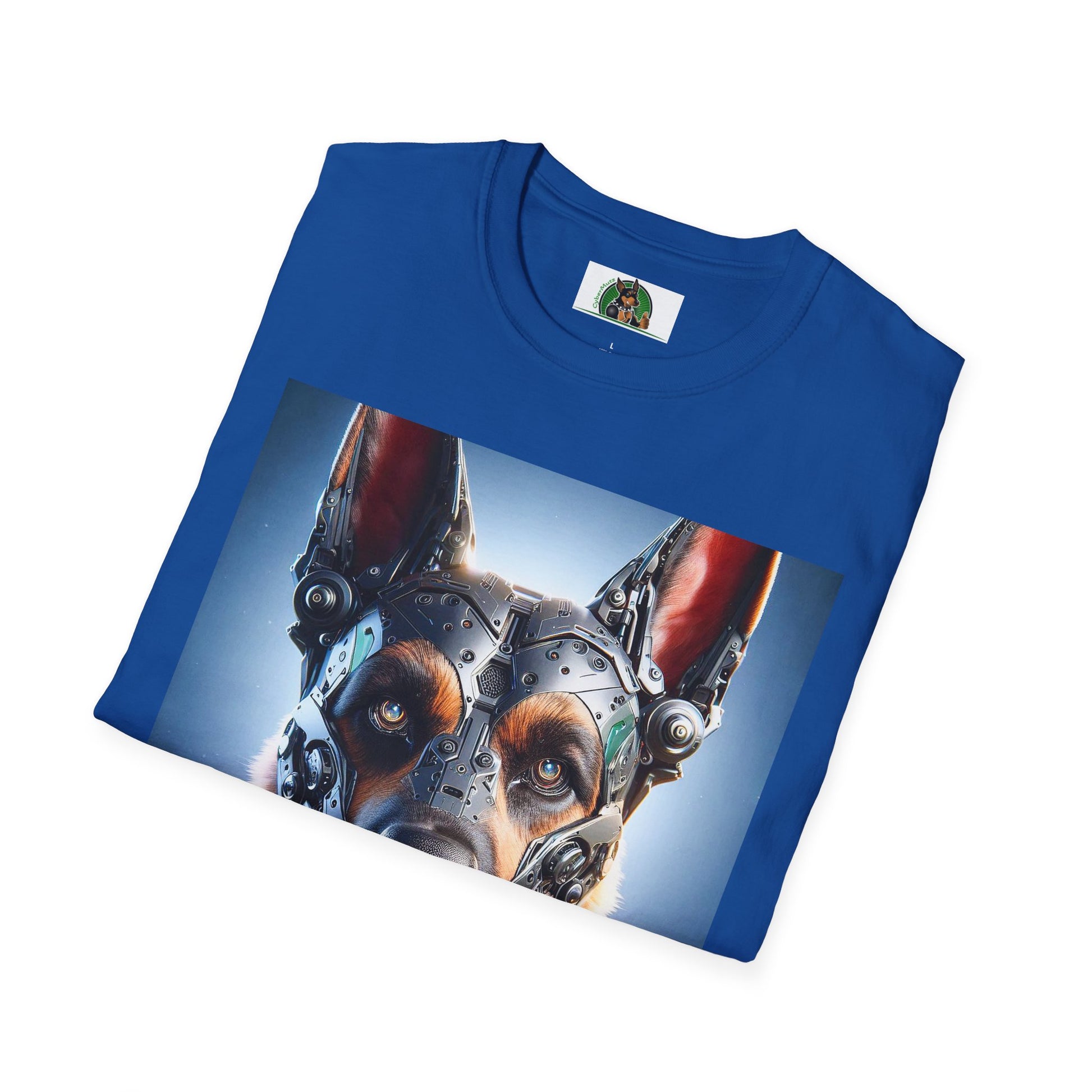 German Shepherd Metal Man T-Shirt T-Shirt Printify