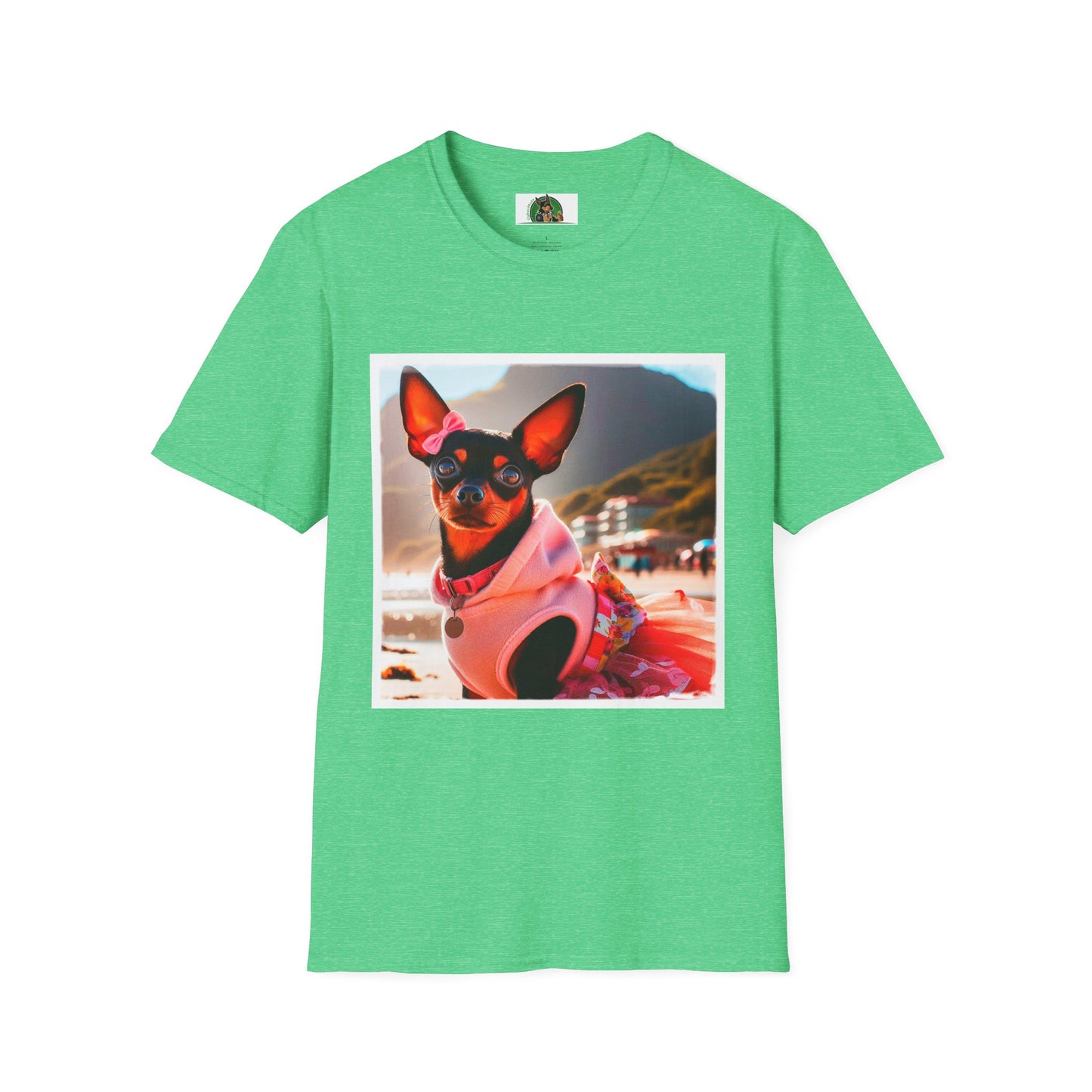 Min Pin T-Shirt T-Shirt Printify S Heather Irish Green 