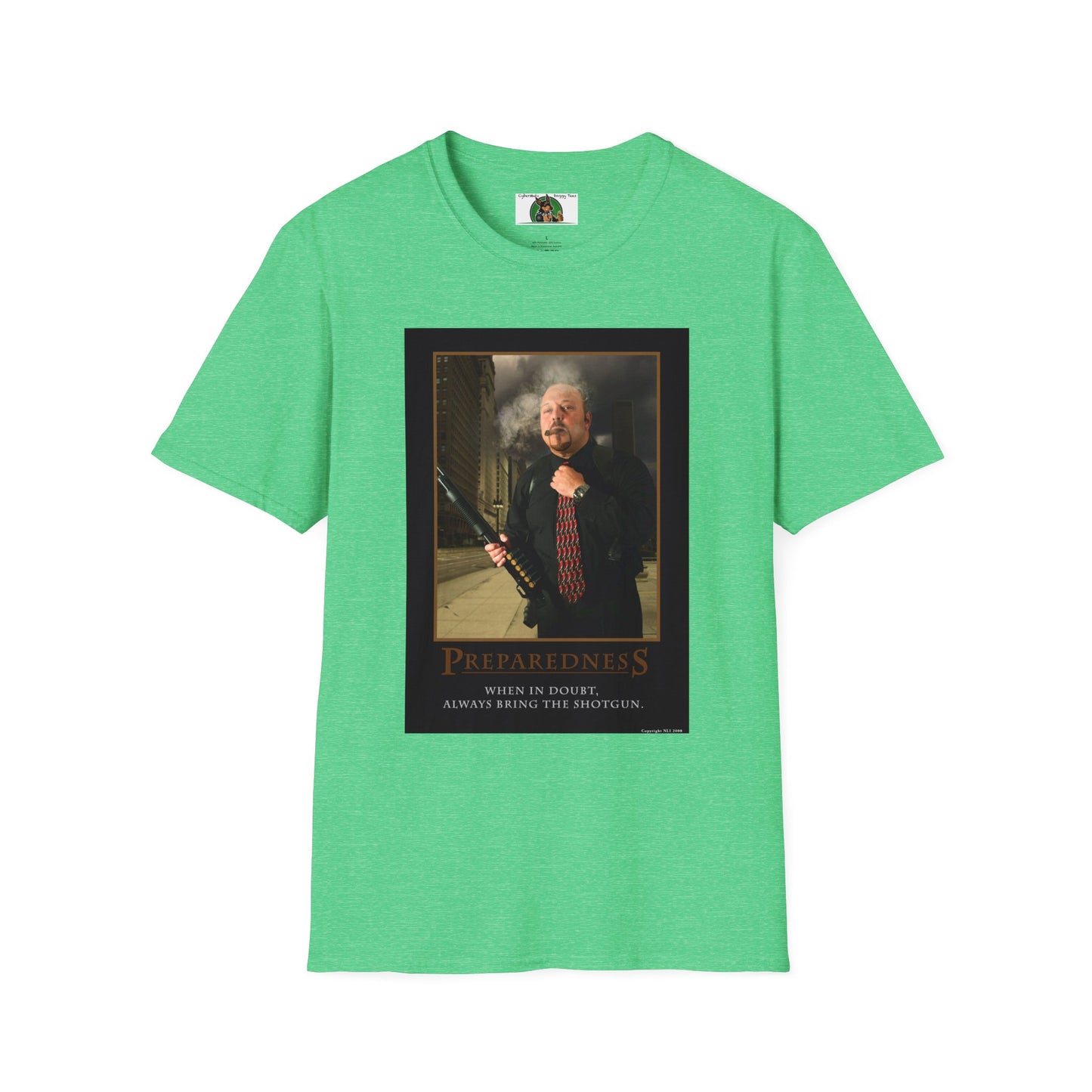 Mis·cel·la·ne·ous Shotgun T-Shirt Printify S Heather Irish Green 