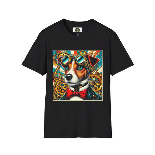 Jack Russell Steampunk T-Shirt Printify S Black 