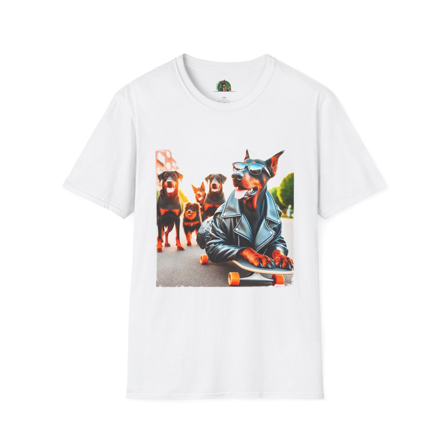 Doberman T-Shirt Printify XS White