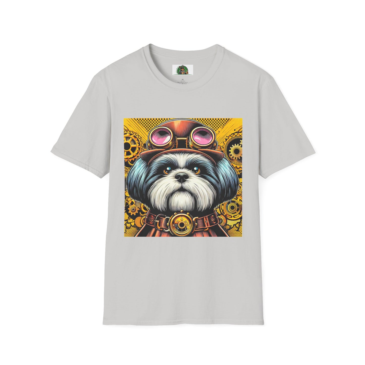 Shih Tzu steam punk T-Shirt Printify S Ice Grey