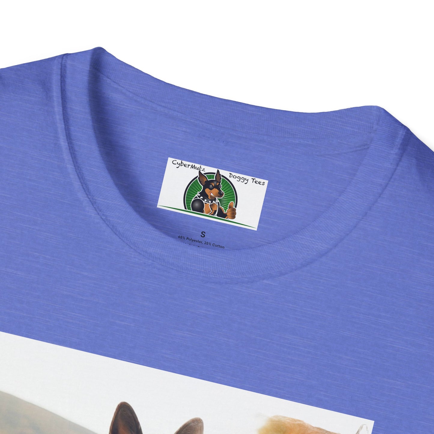 German Shepherd Dog Road Biking! Unisex Softstyle T-Shirt