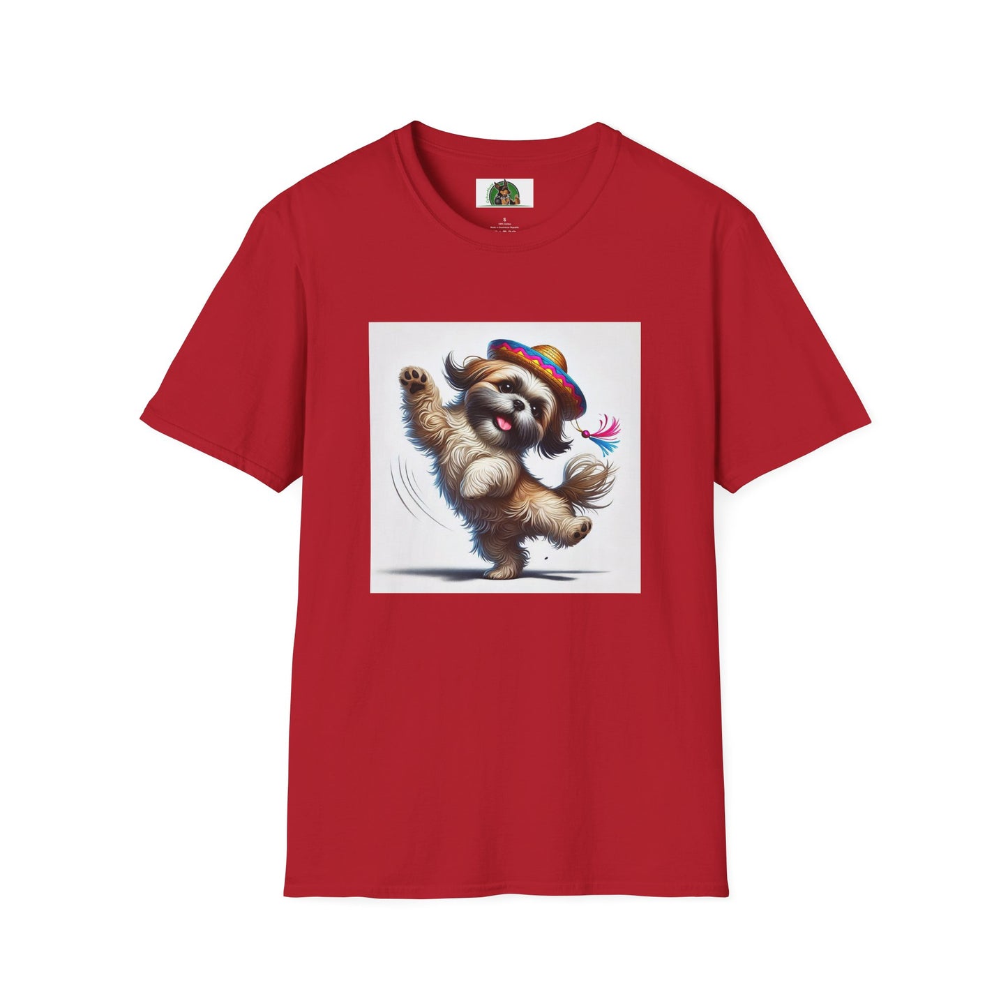 Dancing Shih Tzu T-Shirt T-Shirt Printify S Cherry Red