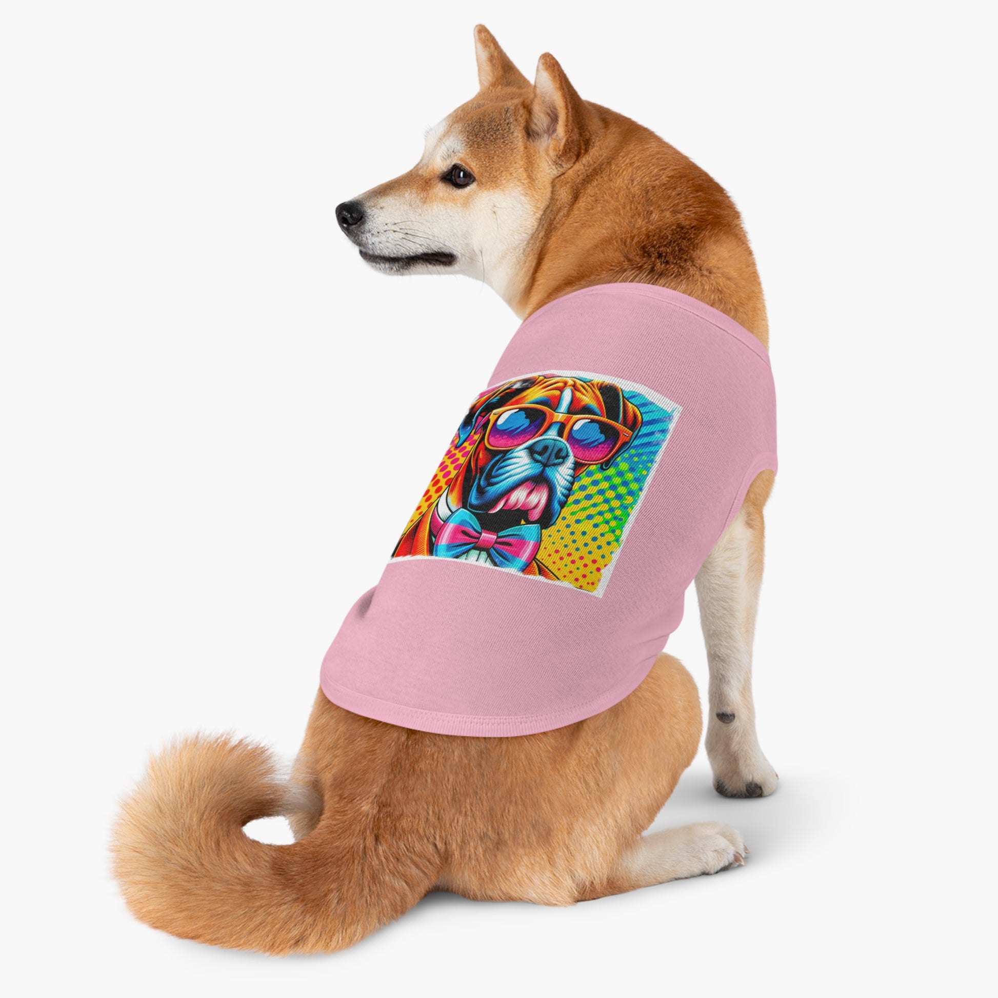 Pet Tank Top Boxer Pop Art Pets Printify   