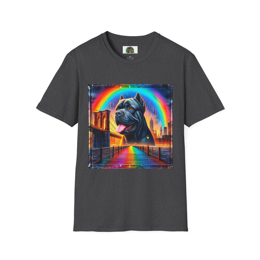 Cane Corso Rainbow Bridge TShirt T-Shirt Printify XS Dark Heather