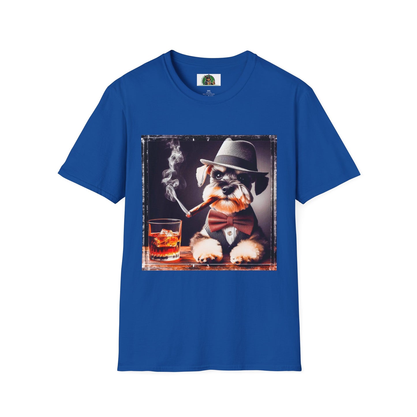 Schnauzer T-Shirt with Miniature Schnauzer Design T-Shirt Printify XS Royal 