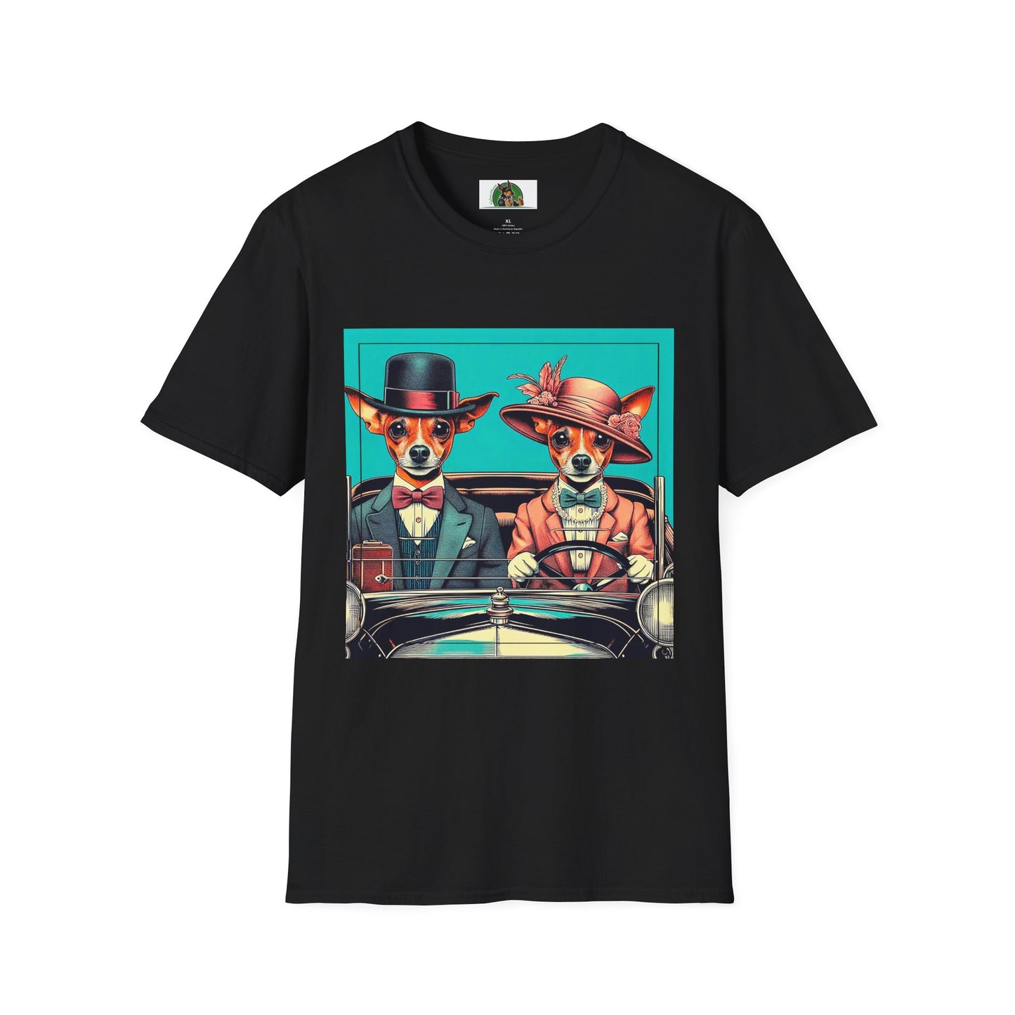 Wacky Min Pin T-Shirt 30s couple T-Shirt Printify XS Black