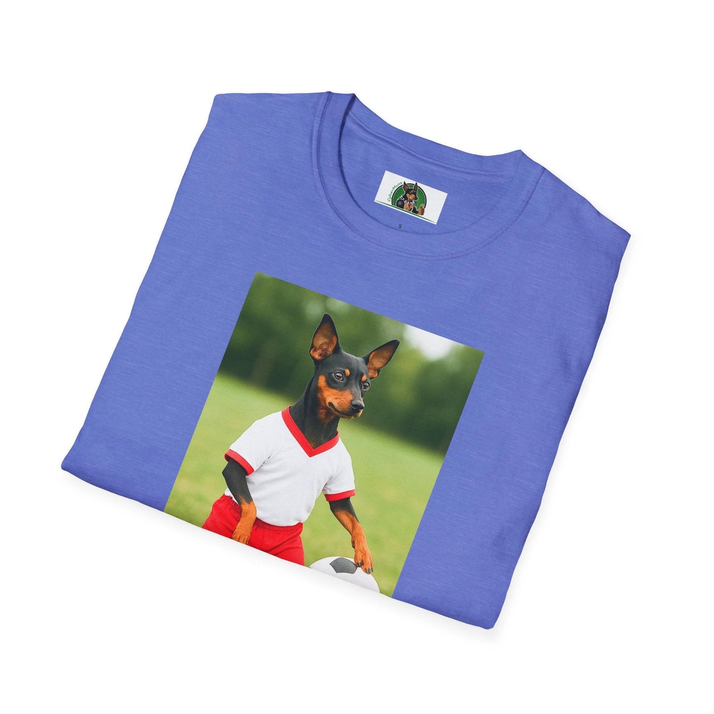Miniature Pinscher Soccer T-Shirt — "Min Pin Soccer" Dog Lover Sports Tee by Printify